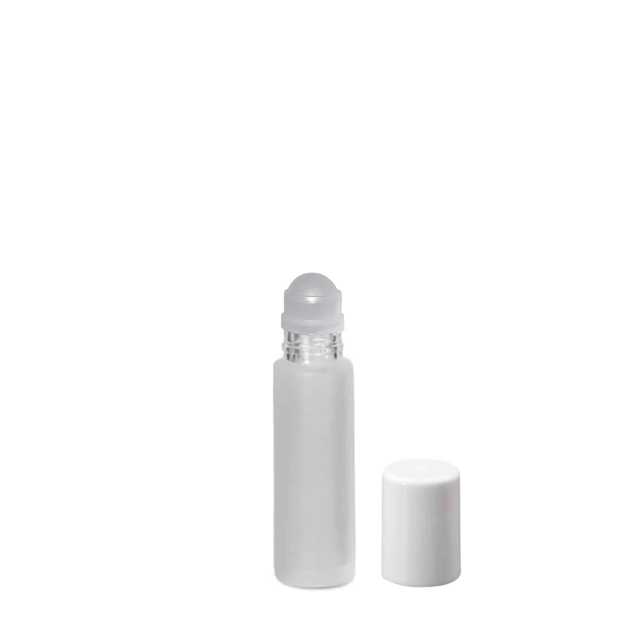 10 ml roll-on pudele, stikls, matēts, atvere: skrūvējams vāciņš