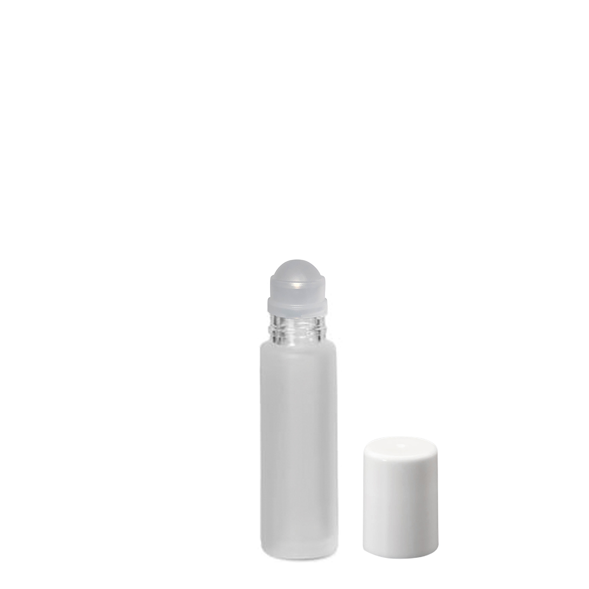 10 ml roll-on pudele, stikls, matēts, atvere: skrūvējams vāciņš 10 ml roll-on pudele, stikls, matēts, atvere: skrūvējams vāciņš