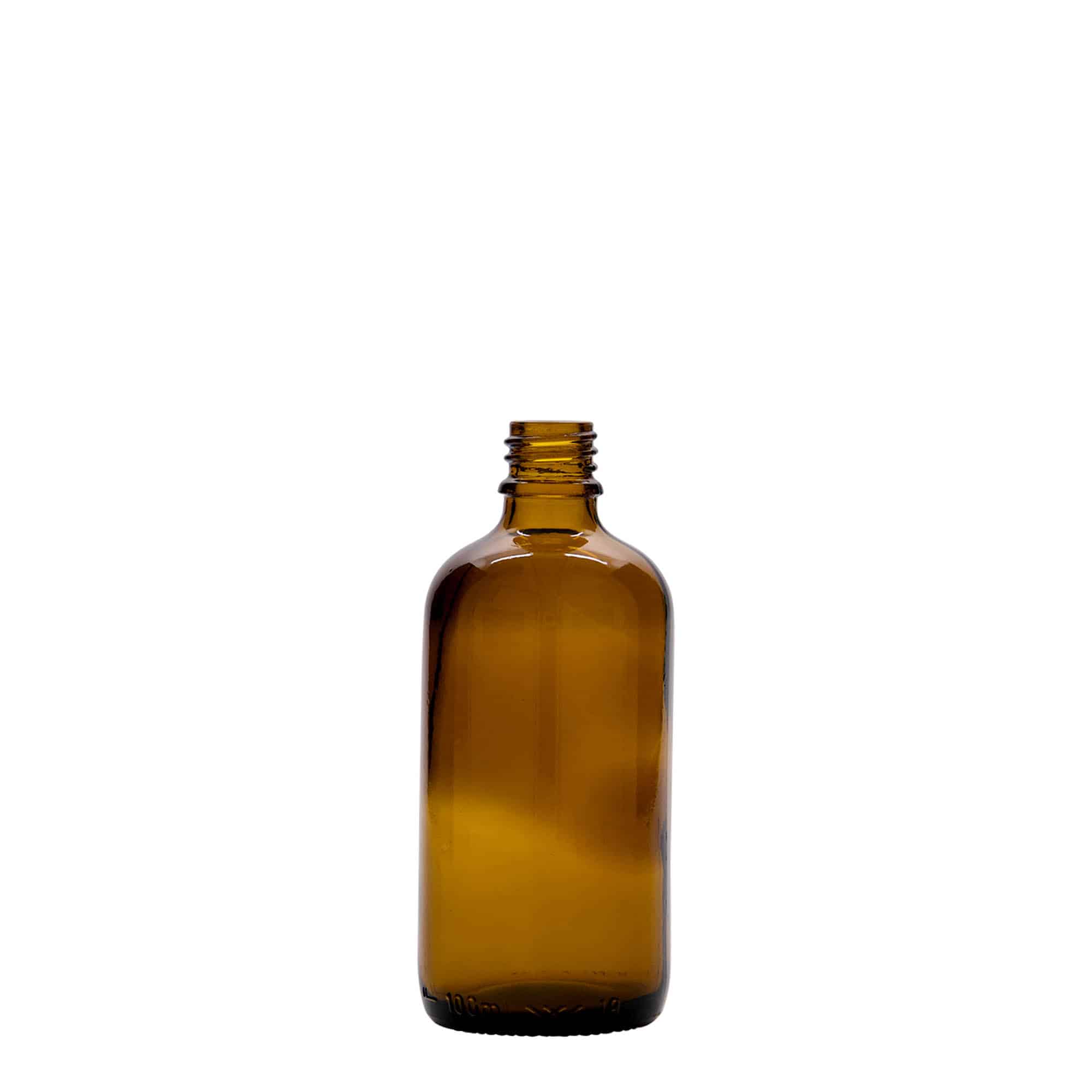 100 ml medicīnas pudele, stikls, brūna, atvere: DIN 18