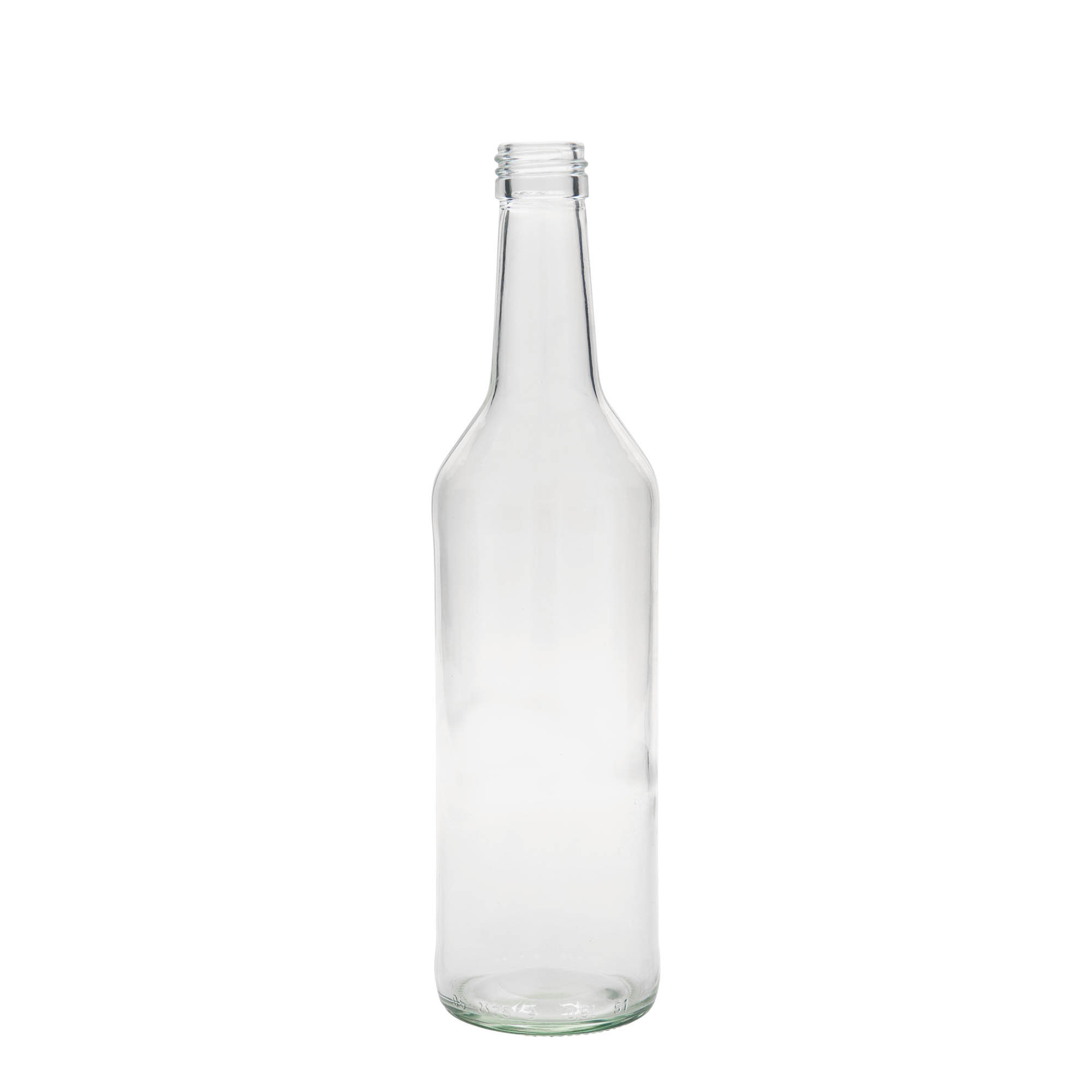 500 ml stikla pudele ar taisnu kaklu, atvere: PP 28