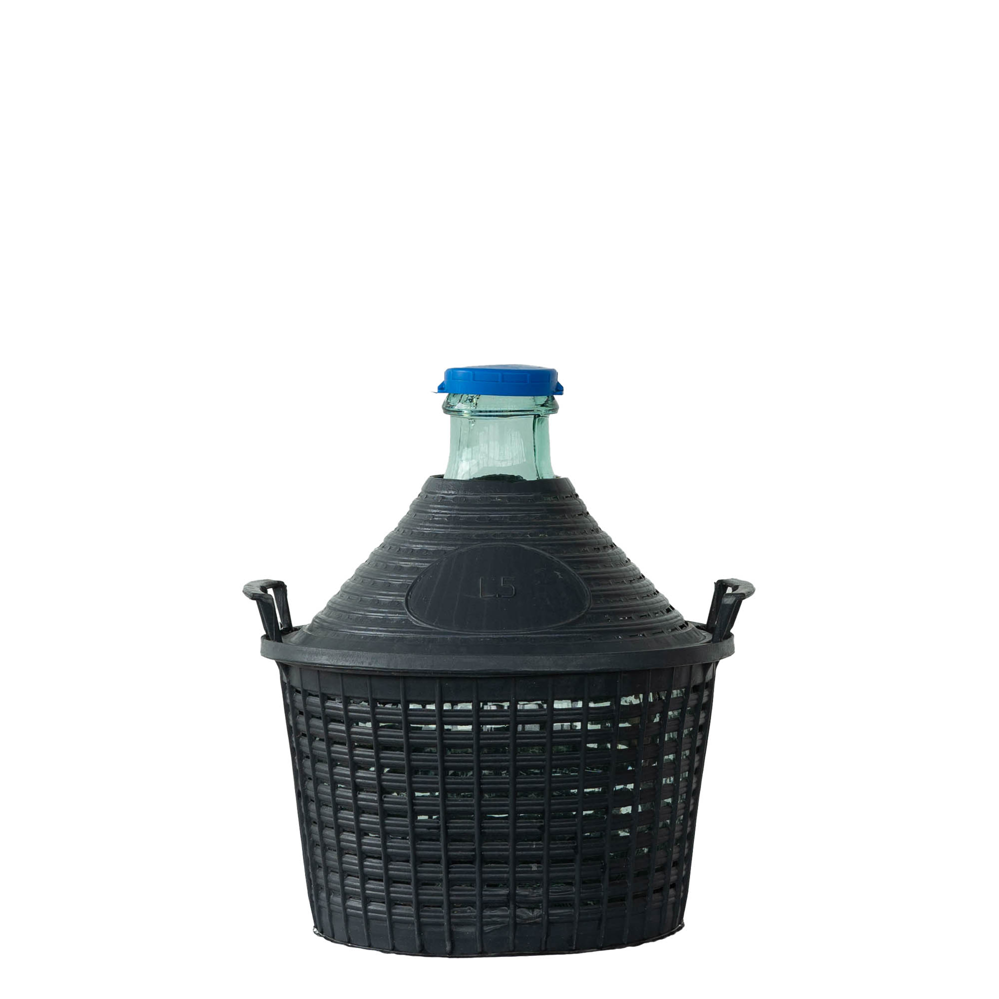 5 l bumba ar šauru kaklu, stikls, atvere: uzgriežamā vāciņa tips