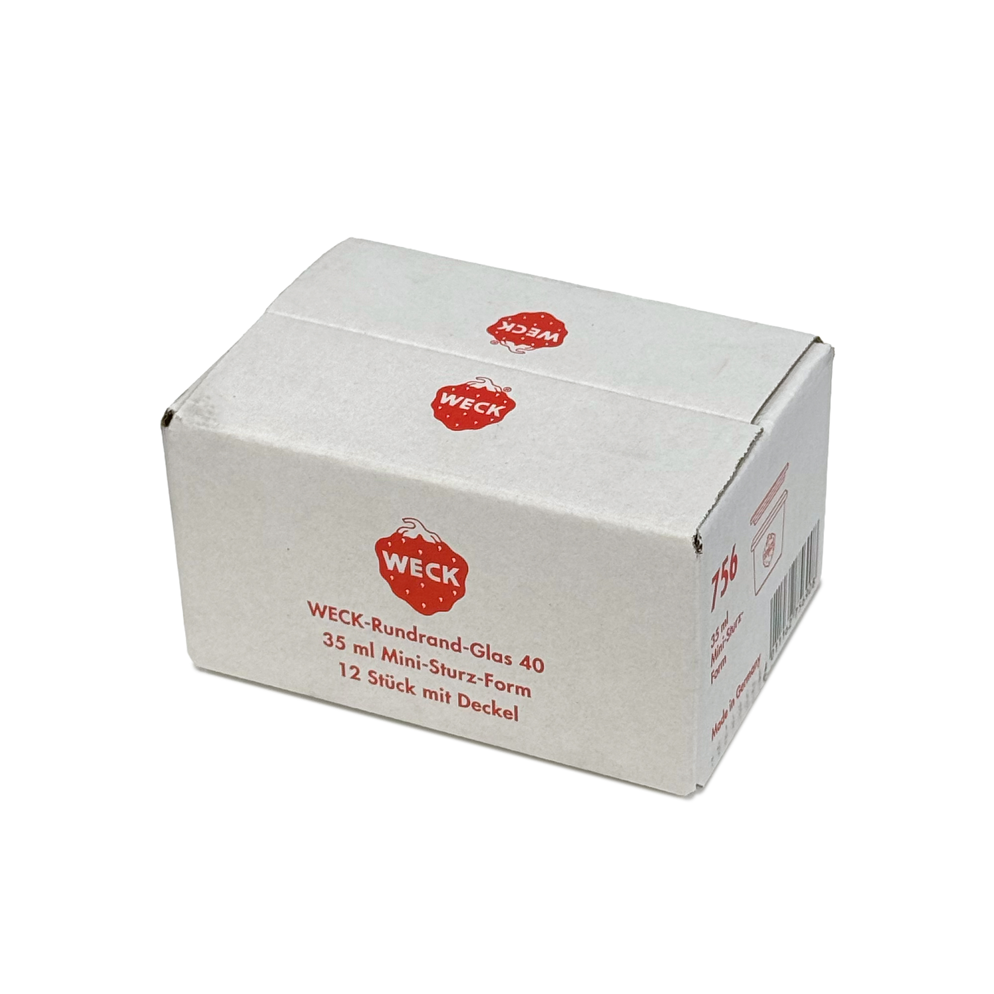 12x 35 ml WECK krituma burka ar stikla vāciņu RR 40