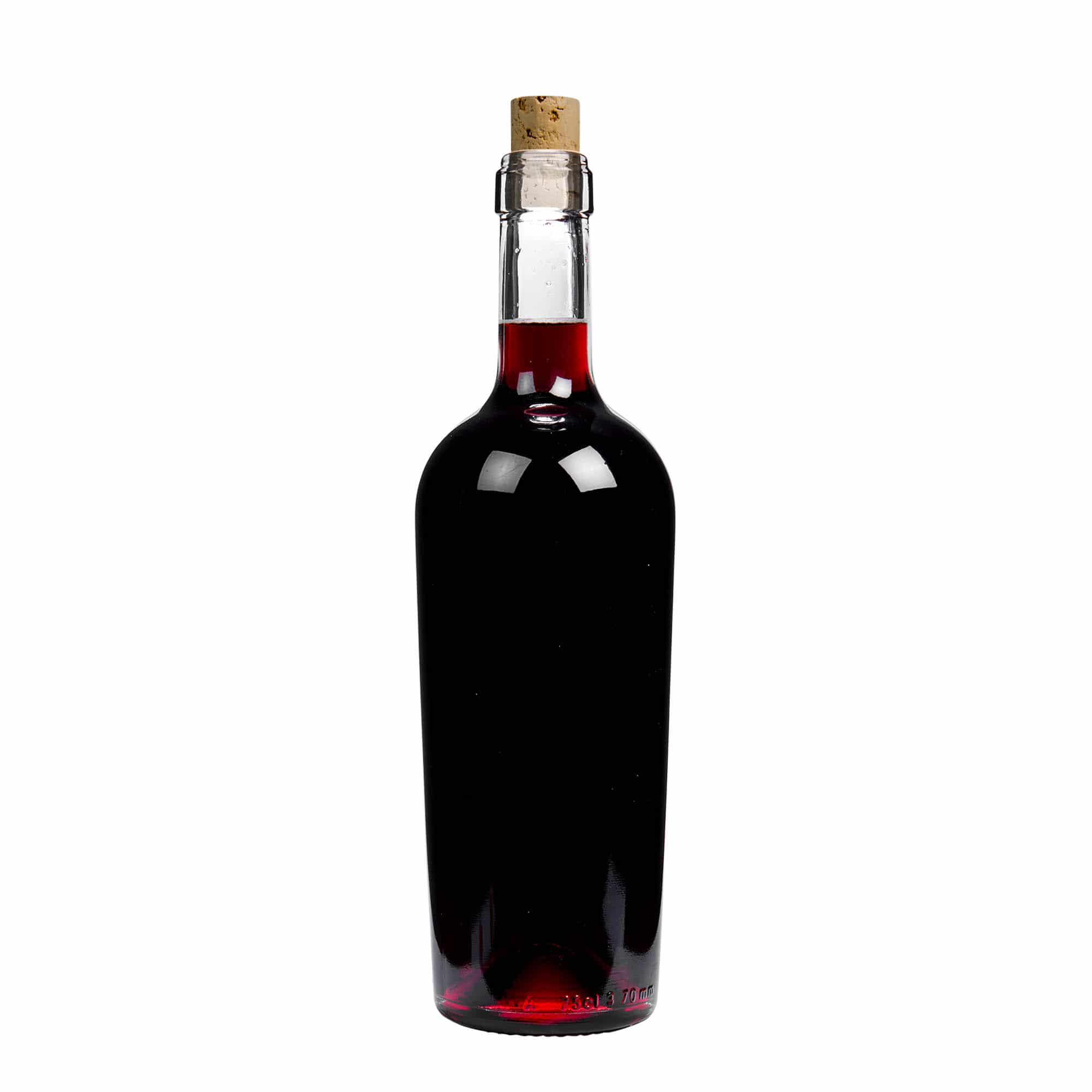 750 ml vīna pudele 'Imperiale', aizdare: korķis