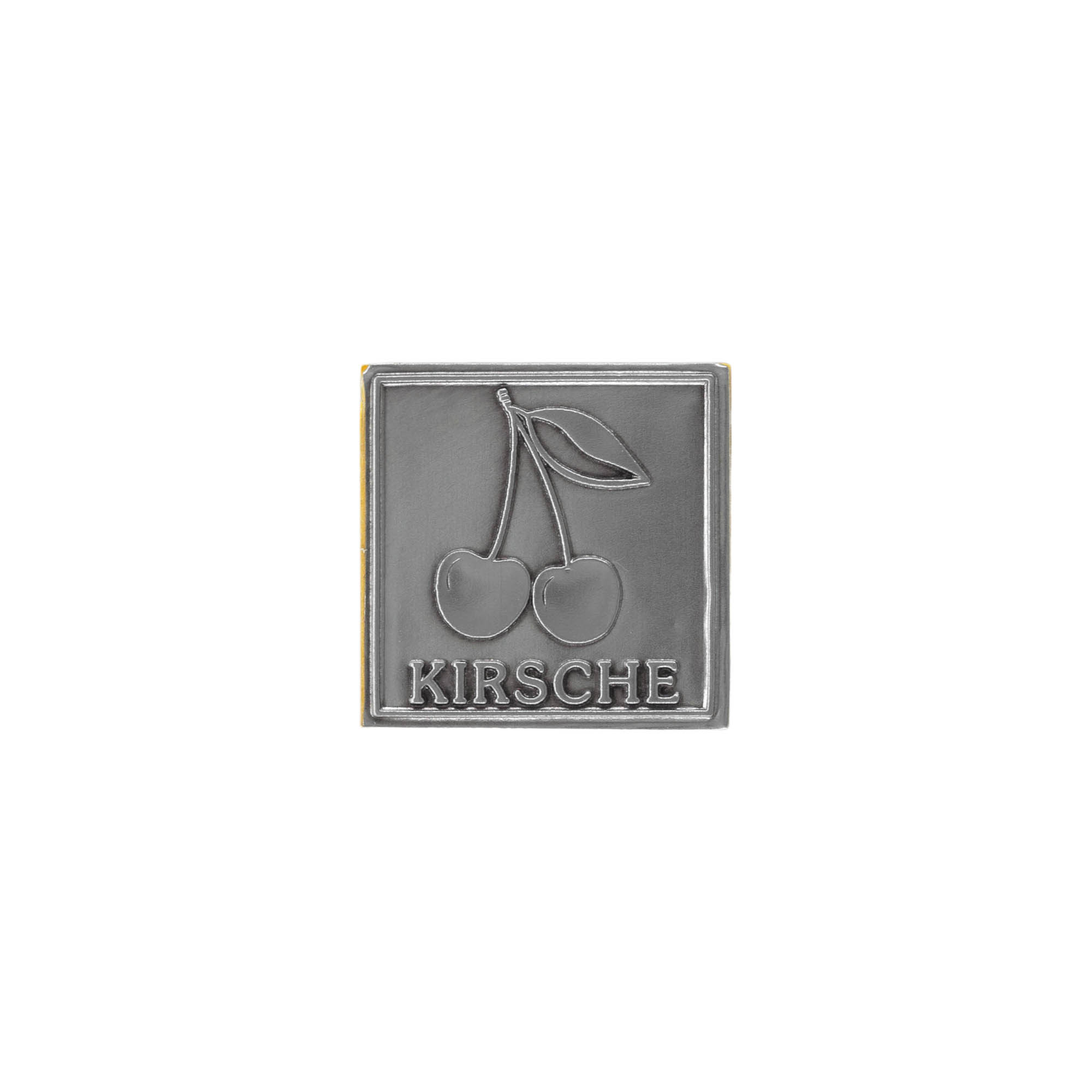 Svītru etiķete "Ķirsis", kvadrātveida, metāla, sudraba krāsā