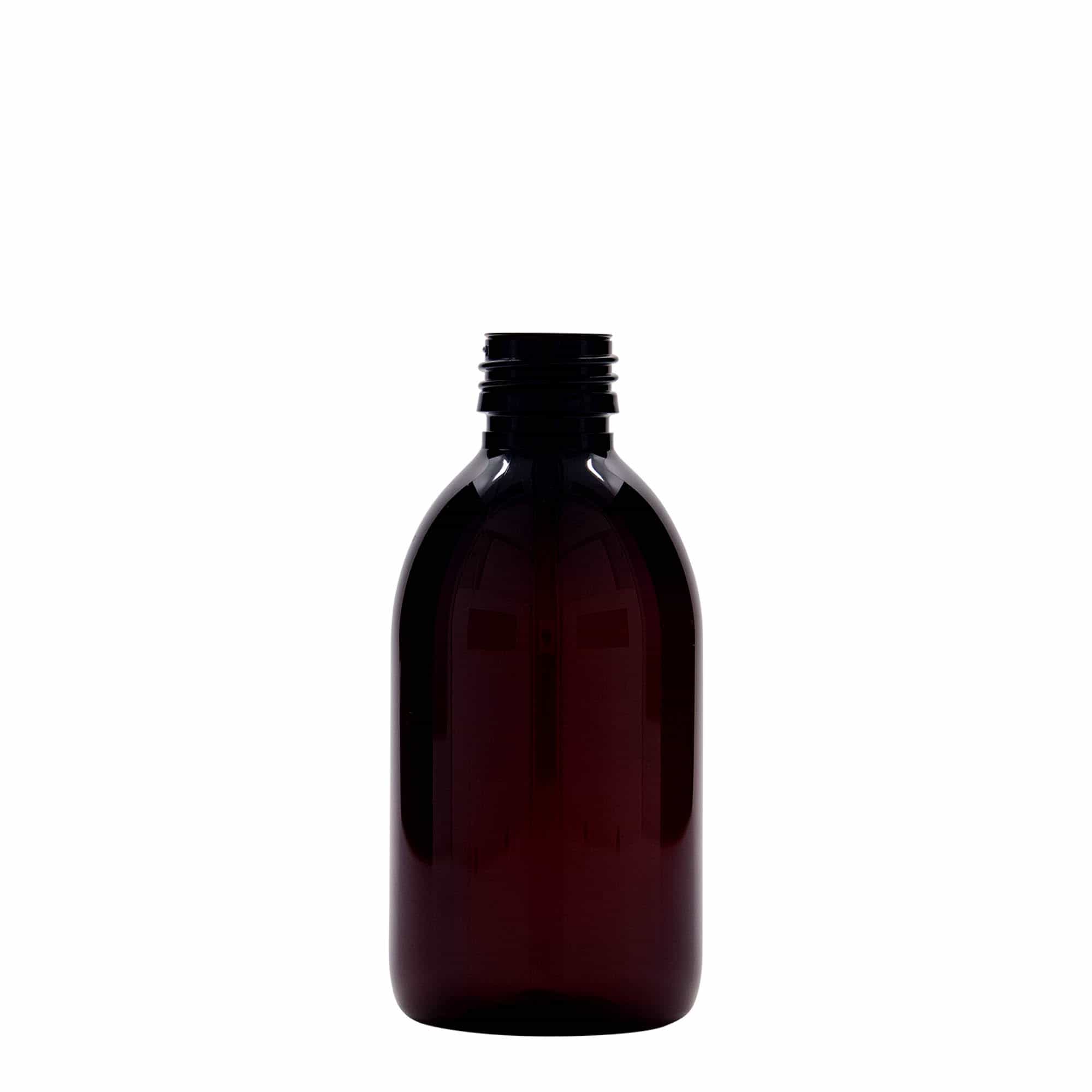 250 ml PET zāļu pudelīte, brūna, plastmasas, aizdare: PP 28 250 ml PET zāļu pudelīte, brūna, plastmasas, aizdare: PP 28