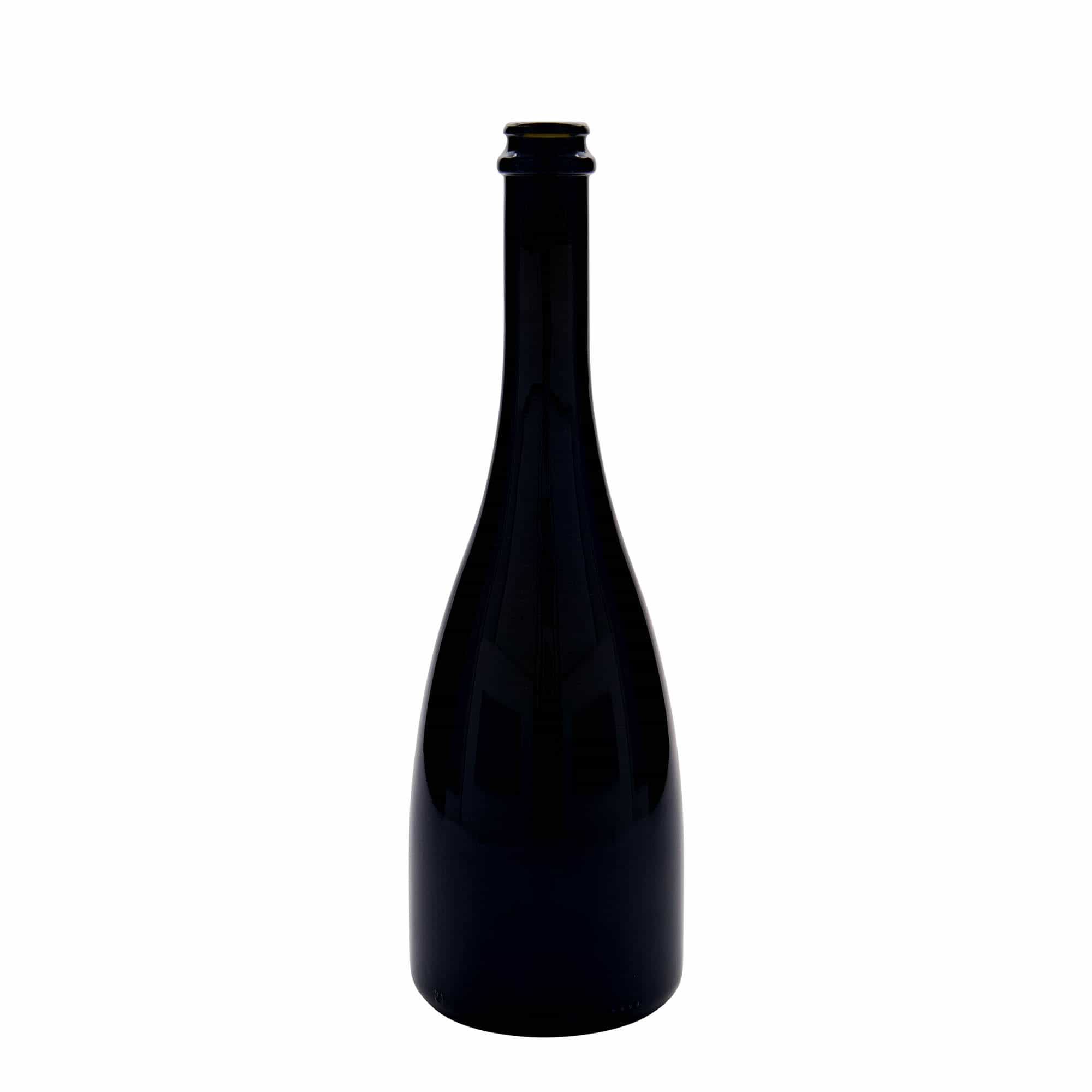 750 ml alus/šampanieša pudele 'Tosca', stikla, antīki zaļa, aizdare: kroņveida korķis 750 ml alus/šampanieša pudele 'Tosca', stikla, antīki zaļa, aizdare: kroņveida korķis