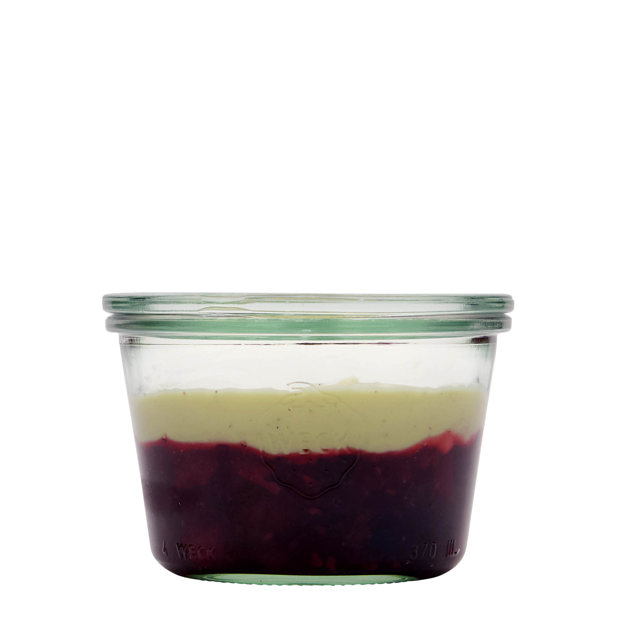 370 ml WECK kritiena burka, atvere: apaļš malas gredzens 370 ml WECK kritiena burka, atvere: apaļš malas gredzens