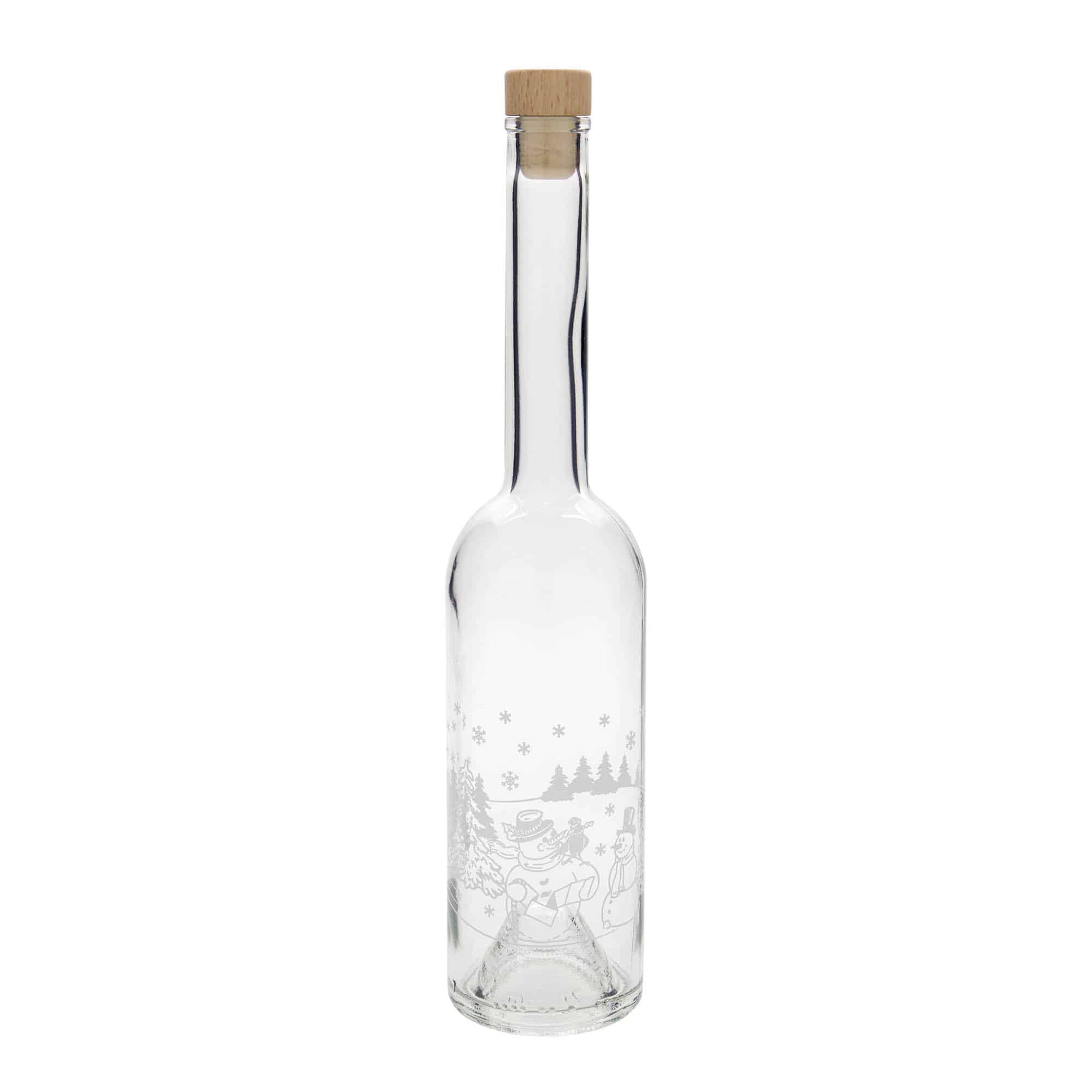 500 ml stikla pudele 'Opera', motīvs: sniegavīra pudele, atvere: korķis