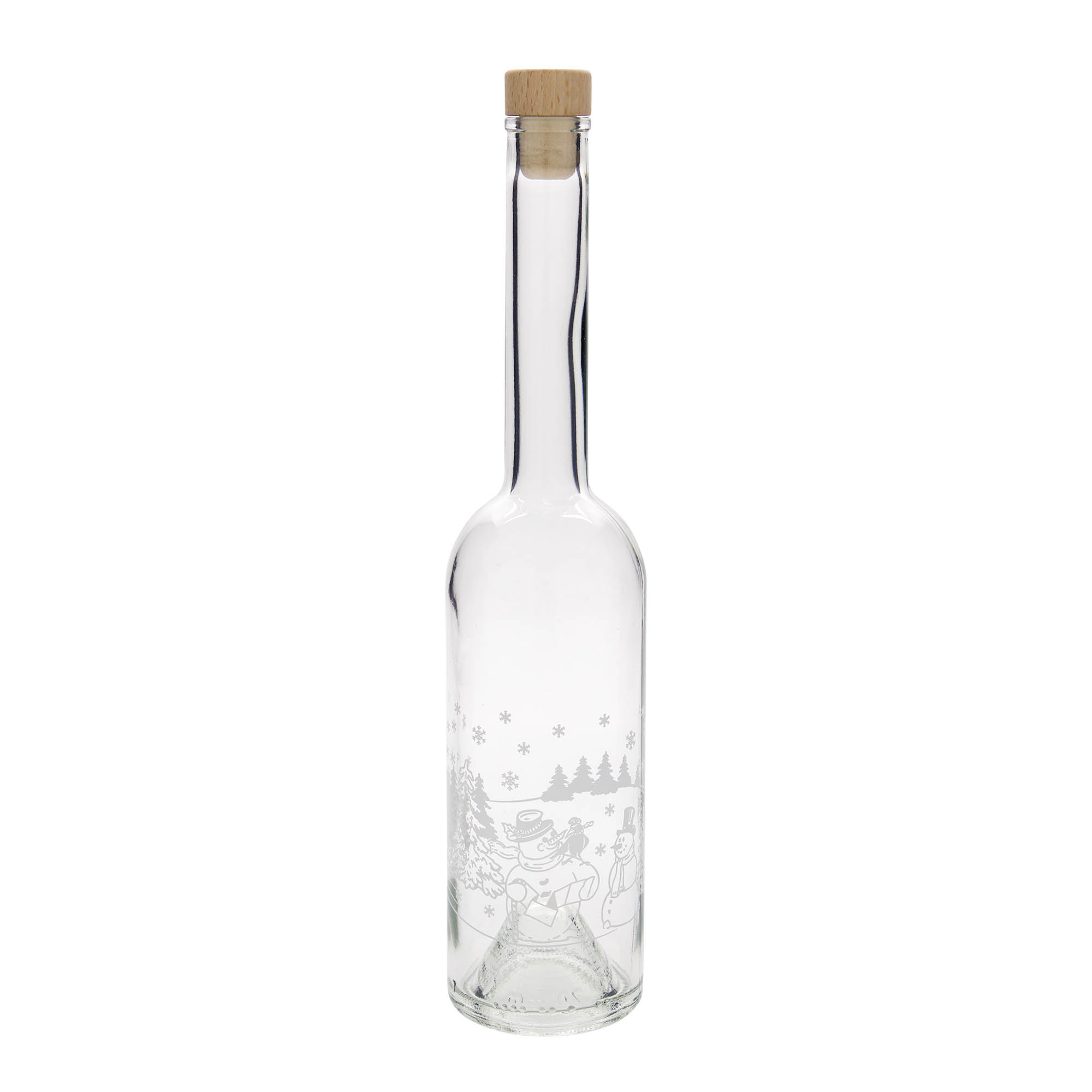 500 ml stikla pudele 'Opera', motīvs: sniegavīra pudele, atvere: korķis 500 ml stikla pudele 'Opera', motīvs: sniegavīra pudele, atvere: korķis