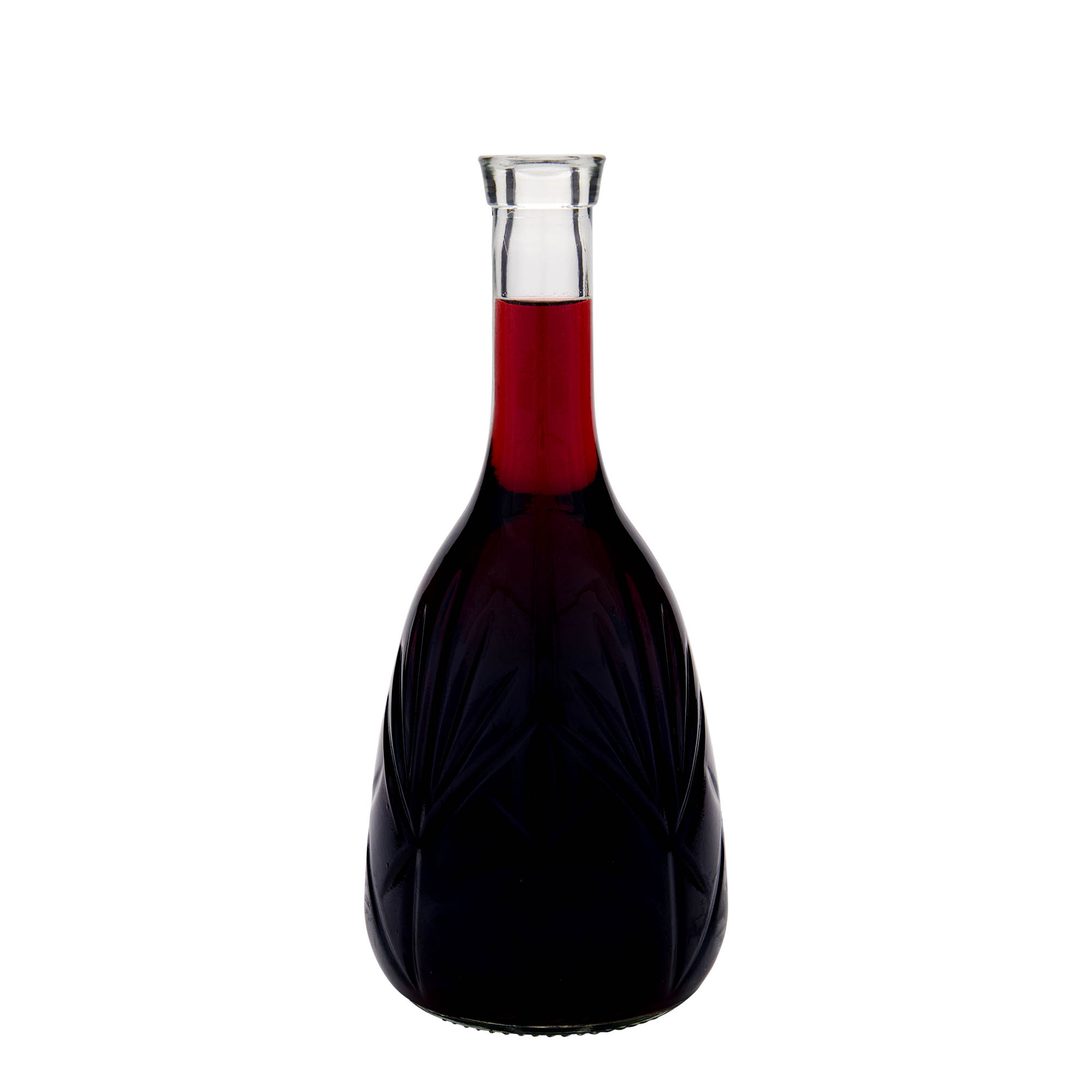 1.000 ml stikla pudele 'Reliefa', atvere: korķis