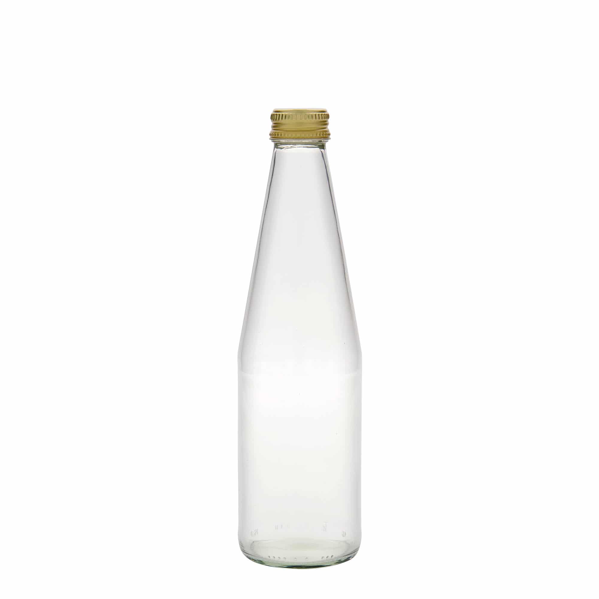 330 ml universāla pudele burkānu formā, stikls, atvere: PP 28