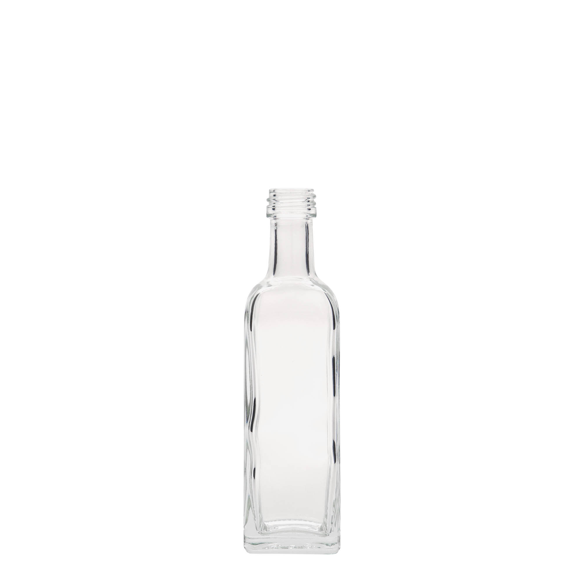 60 ml stikla pudele 'Marasca', kvadrātveida, atvere: PP 18 60 ml stikla pudele 'Marasca', kvadrātveida, atvere: PP 18