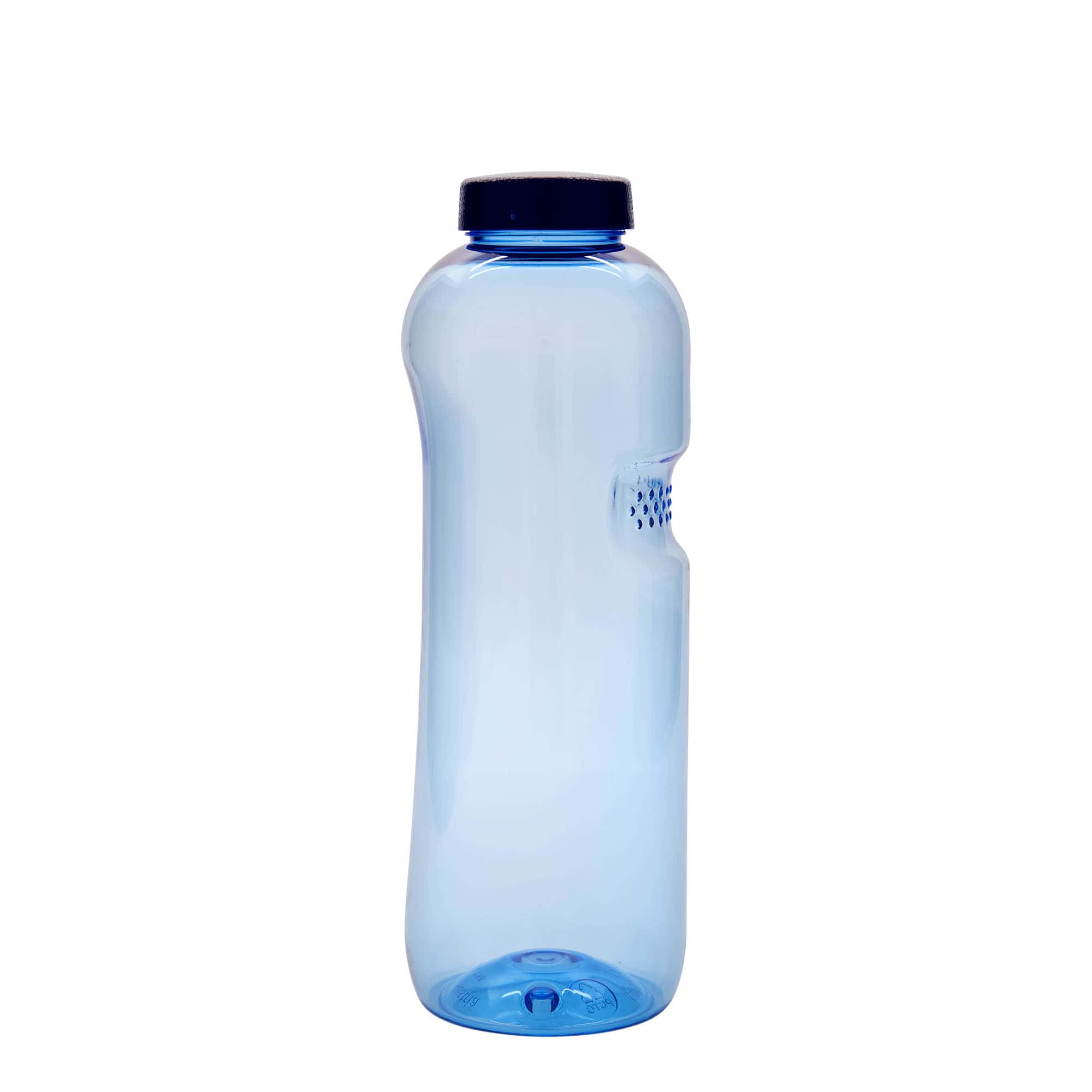 1.000 ml PET dzeramā pudele 'Kavodrink', plastmasa, zila