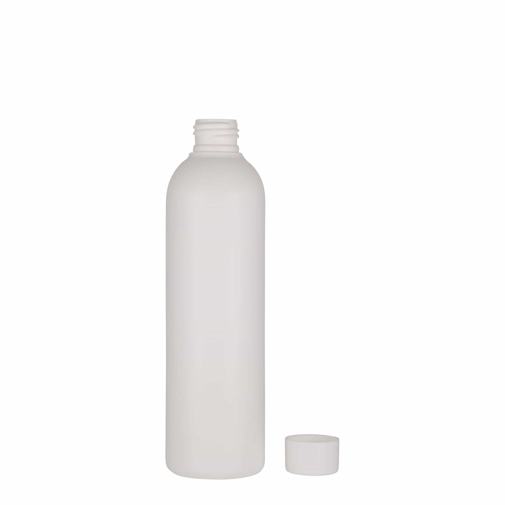 250 ml plastmasas pudele 'Tuffy', HDPE, balta, atvere: 24/410