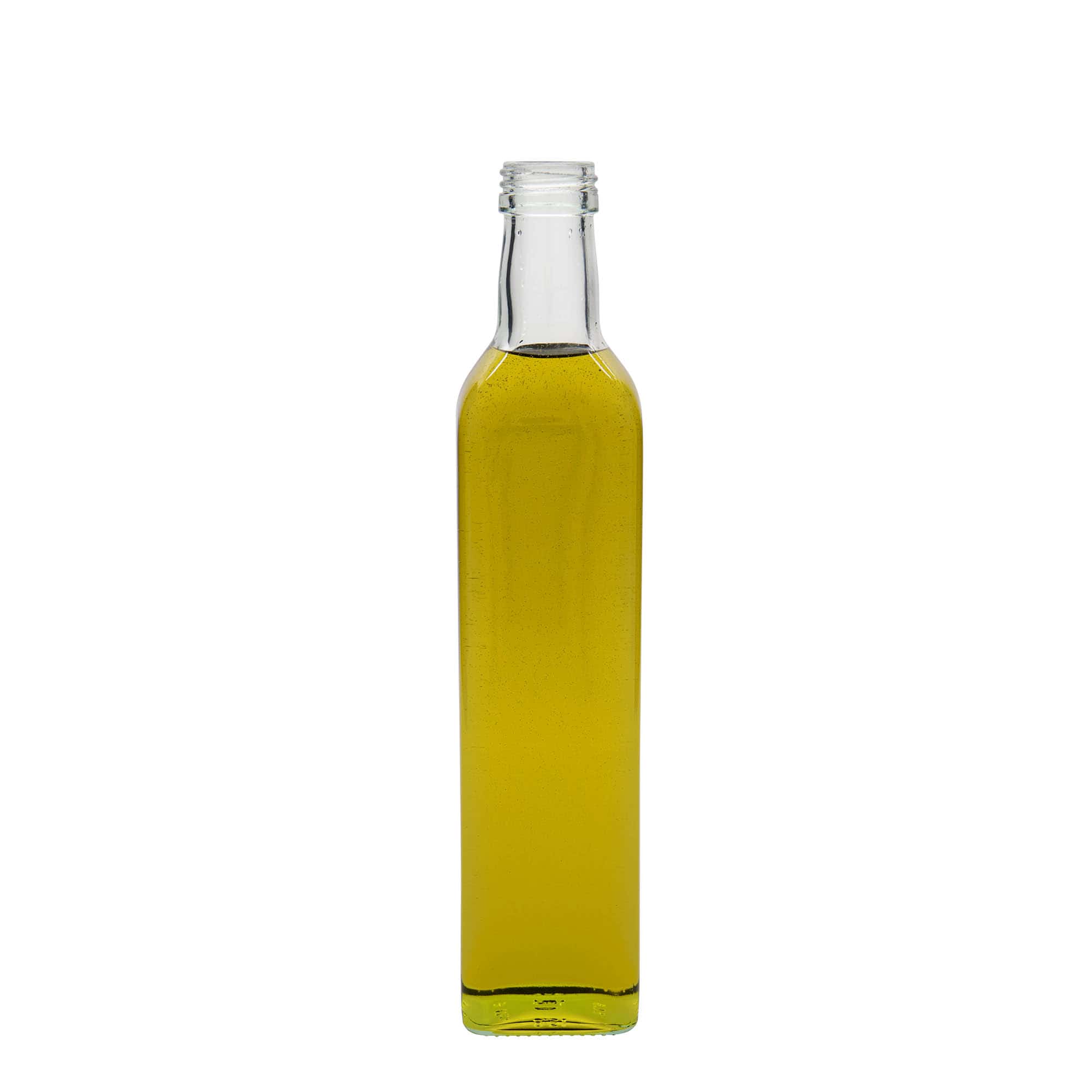 500 ml stikla pudele 'Marasca', kvadrātiska, atvere: PP 31,5 500 ml stikla pudele 'Marasca', kvadrātiska, atvere: PP 31,5