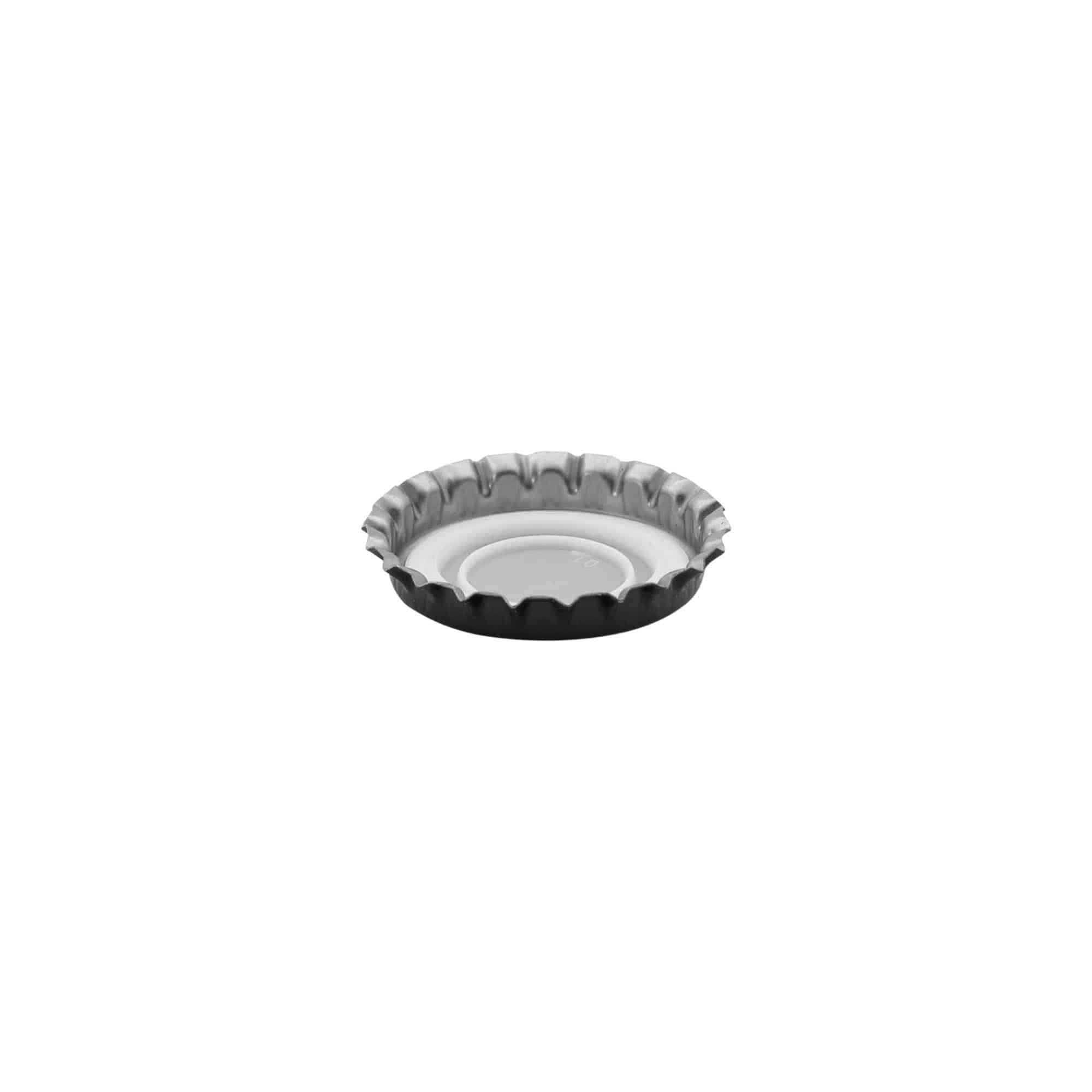 Kroņveida korķis 29 mm, metāla, melns Kroņveida korķis 29 mm, metāla, melns