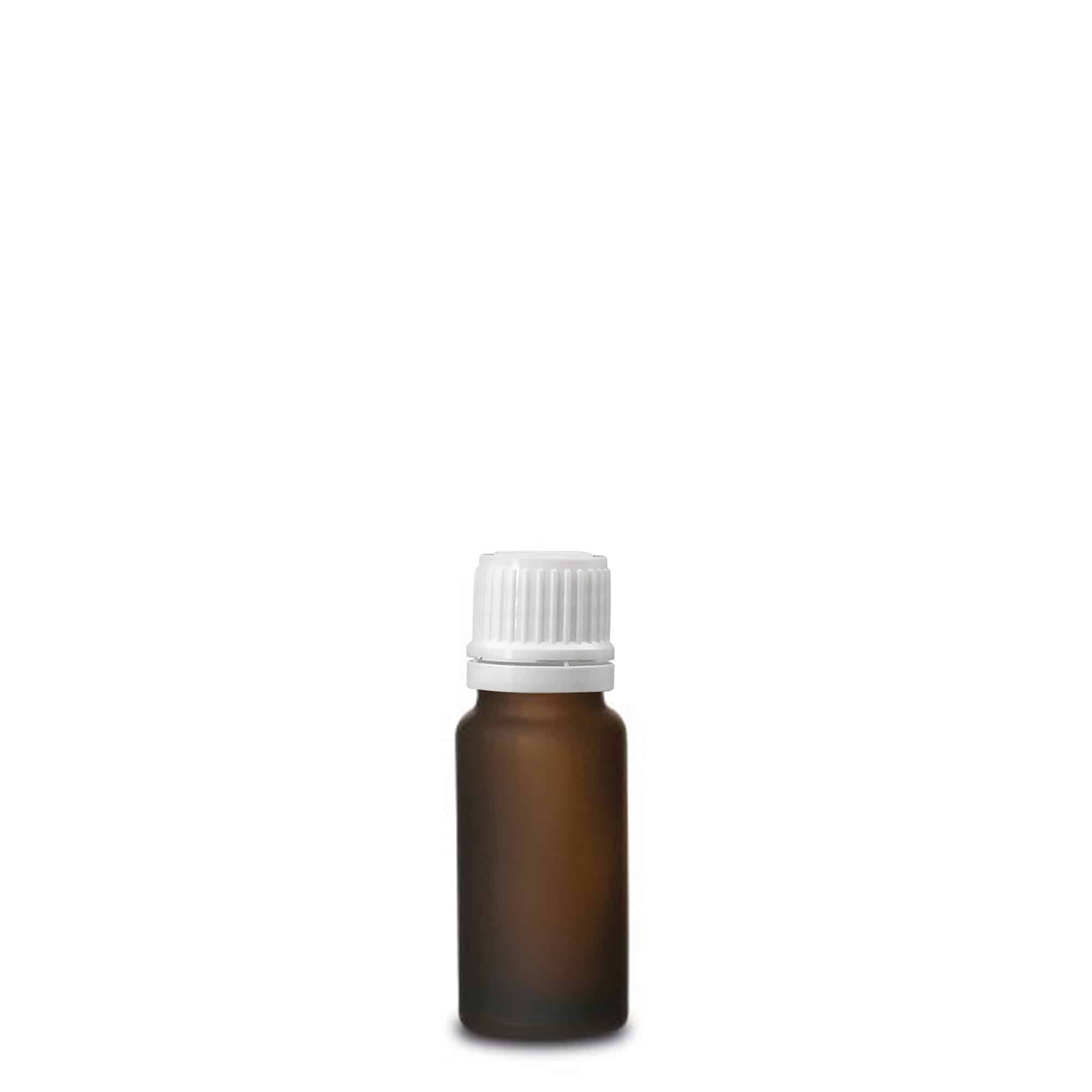 10ml medicininis butelis, stiklas, rudas matinis, kaklelis: DIN 18