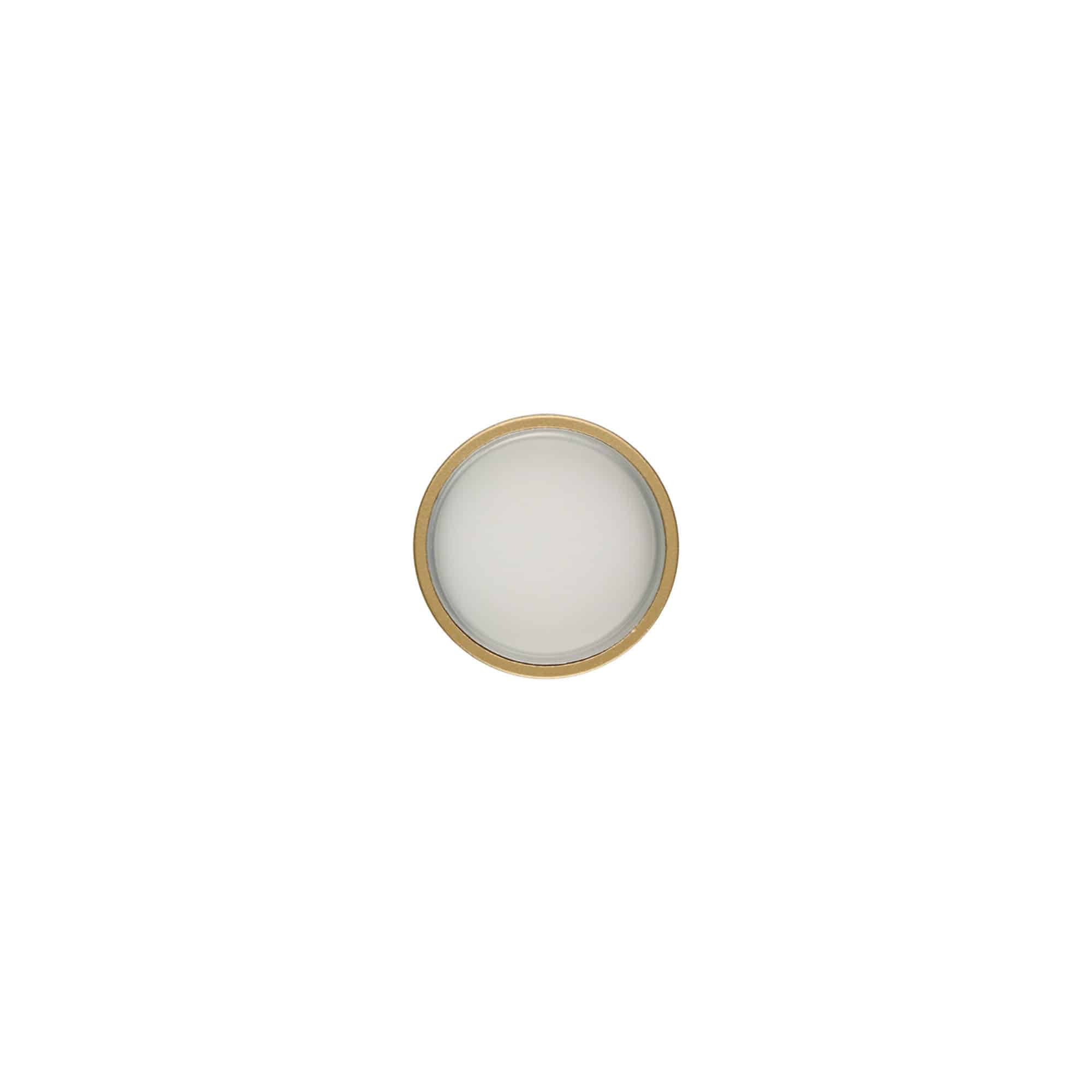 Sriegiamas dangtelis, ABS plastikas, matinė auksinė, kakleliui: GPI 33/400