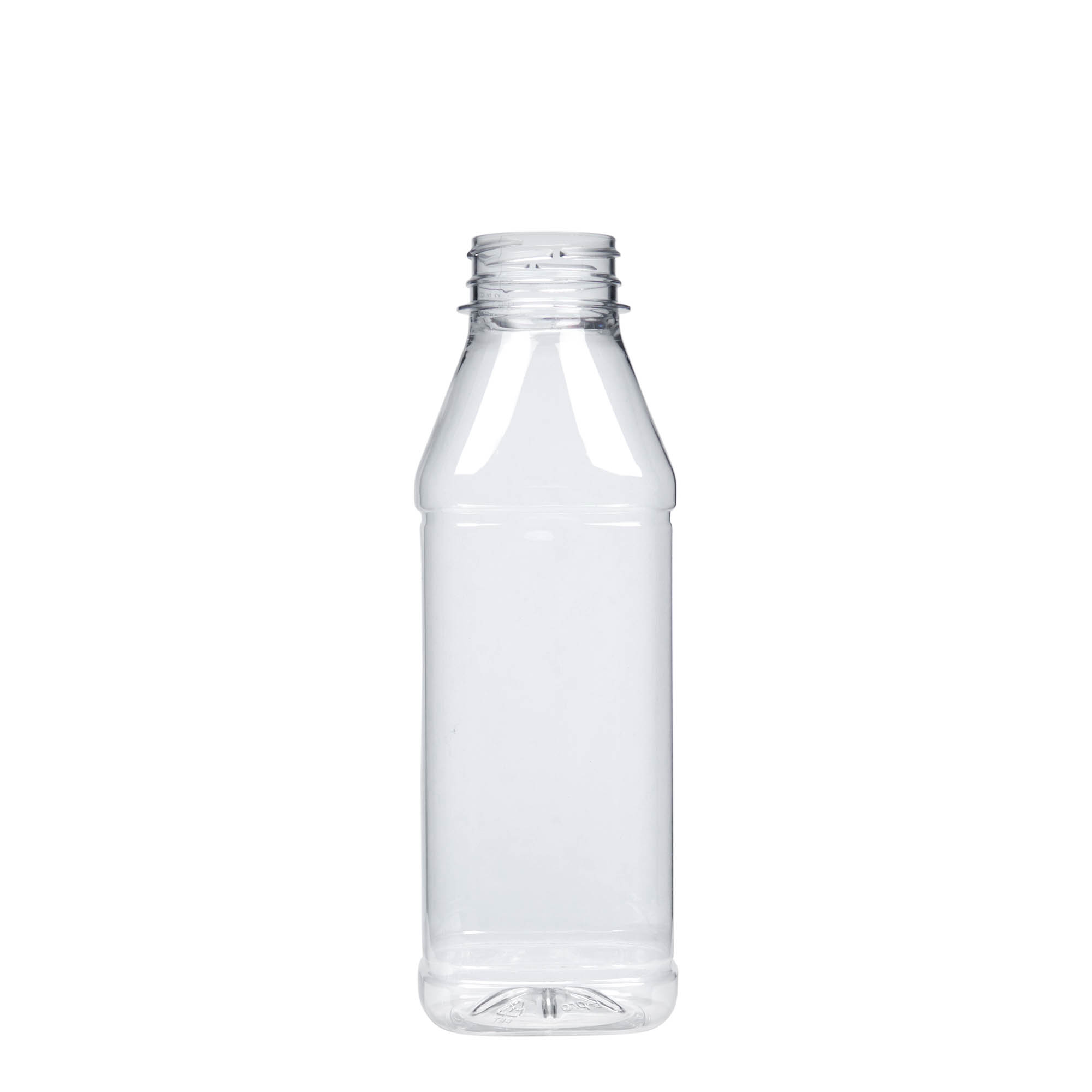 500 ml PET pudele 'Milk and Juice Carré', kvadrātveida, plastmasa, atvere: 38 mm
