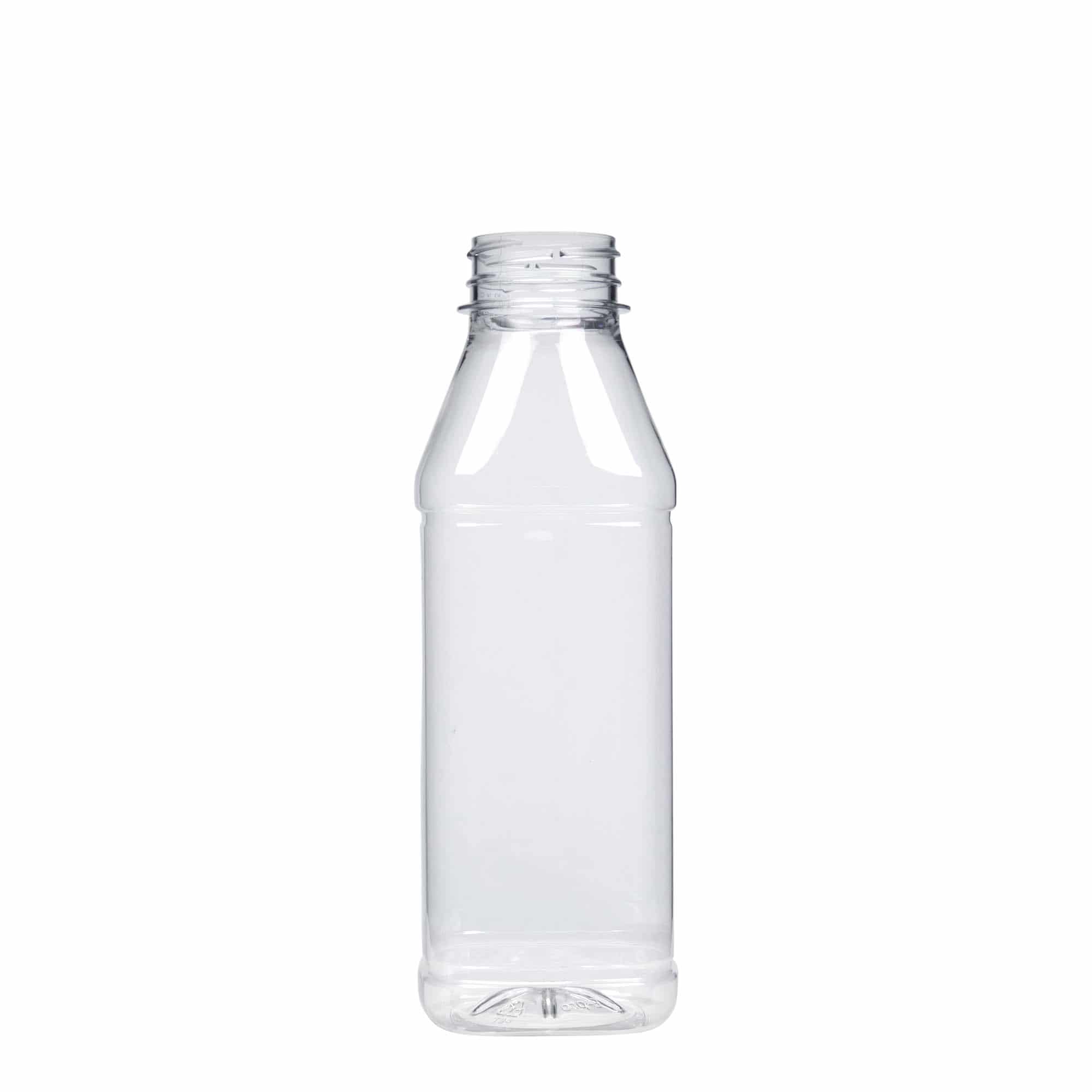 500 ml PET pudele 'Milk and Juice Carré', kvadrātveida, plastmasa, atvere: 38 mm