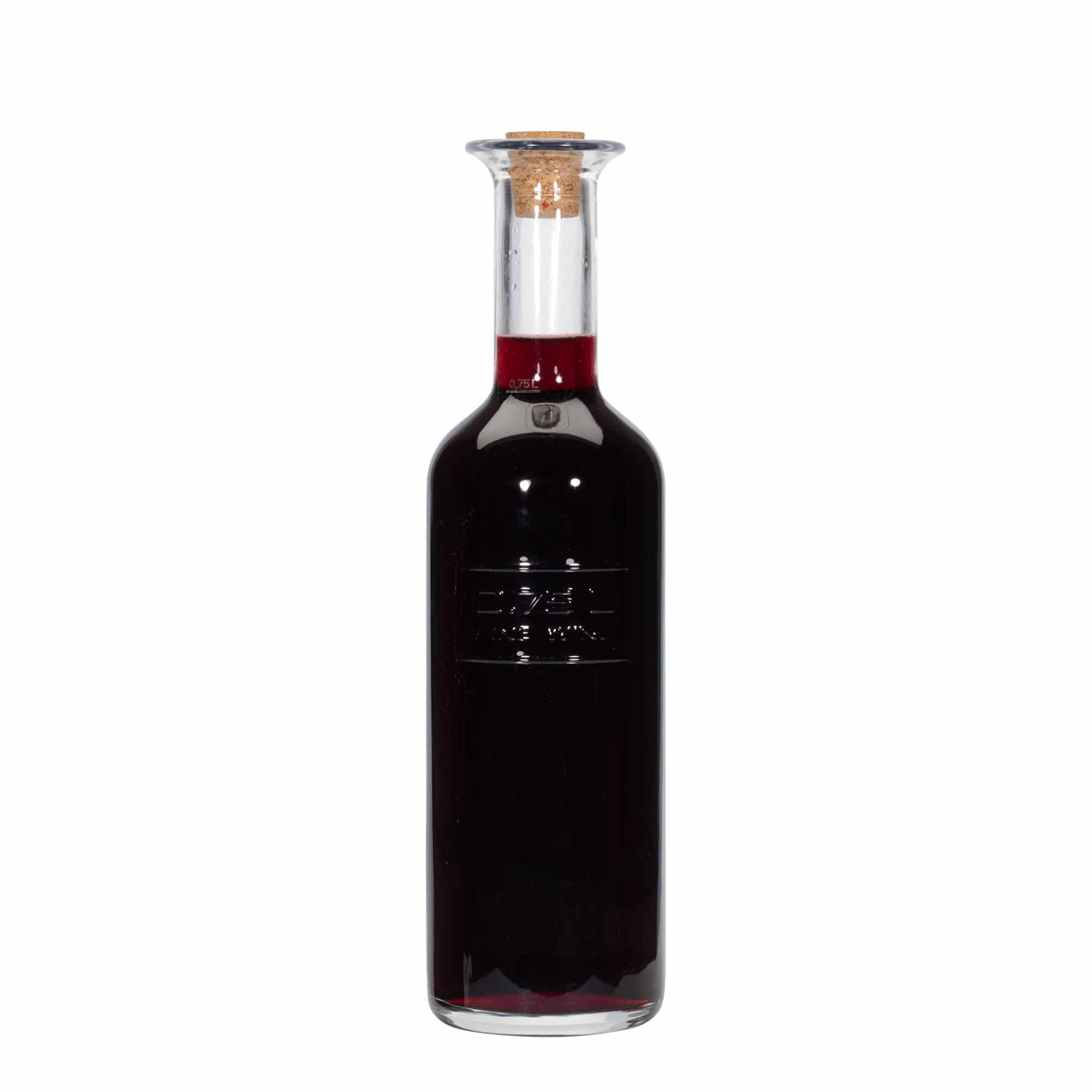750 ml stikla pudele 'Optima Fine Wine', aizdare: korķis