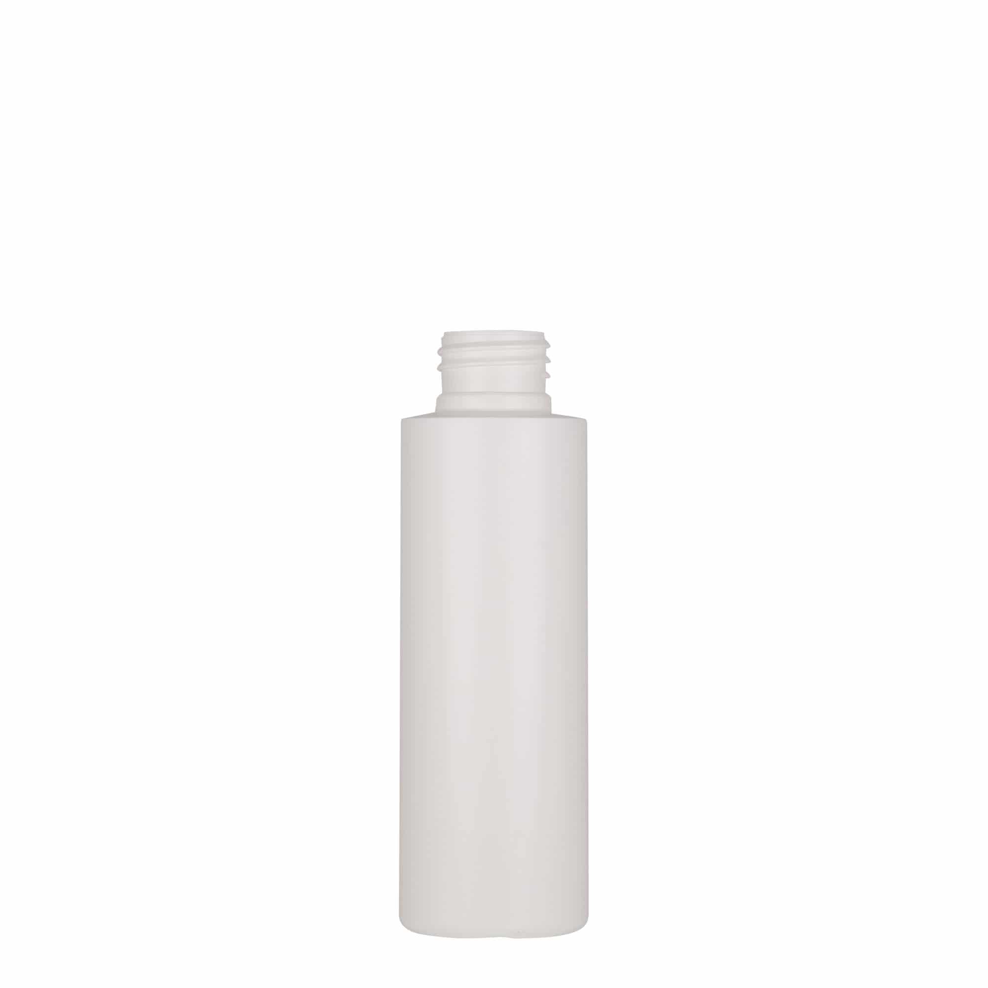 100 ml plastmasas pudele 'Pipe', zaļa HDPE, balta, atvere: 24/410