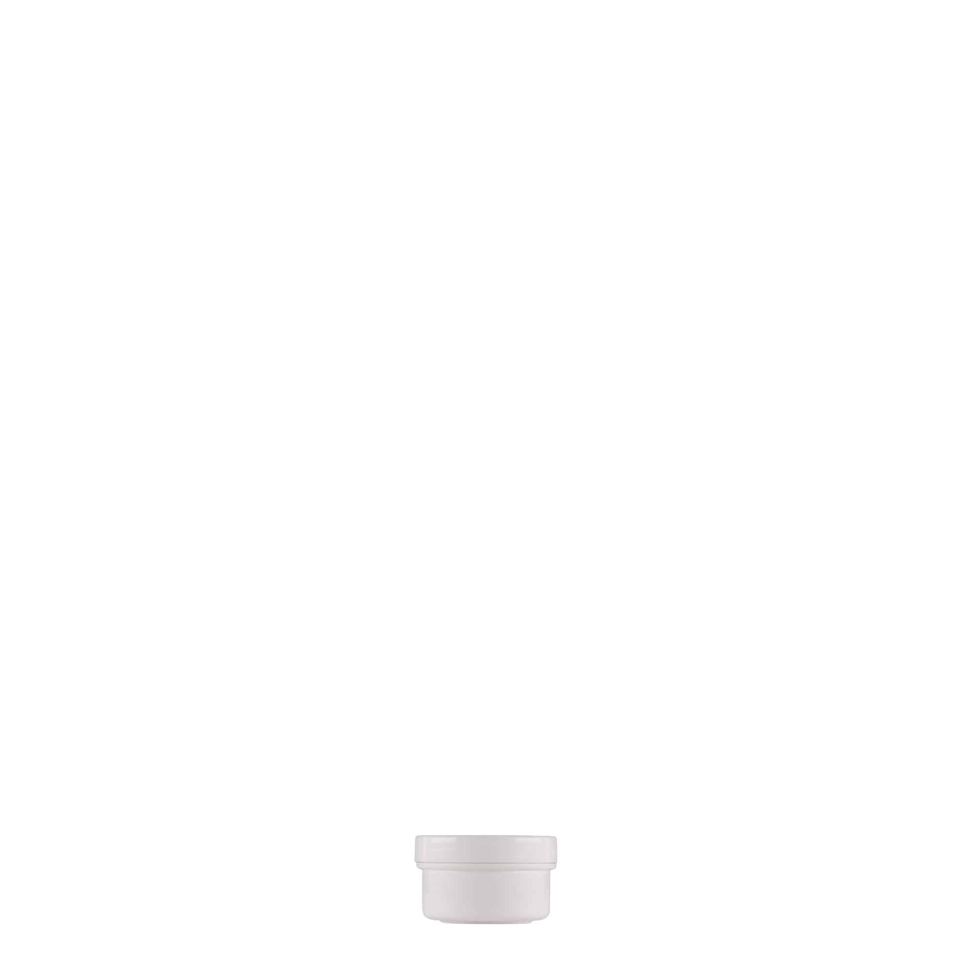 6 ml plastmasas kārbiņa 'White Line', PP, balta, aizdare: skrūvējams vāciņš