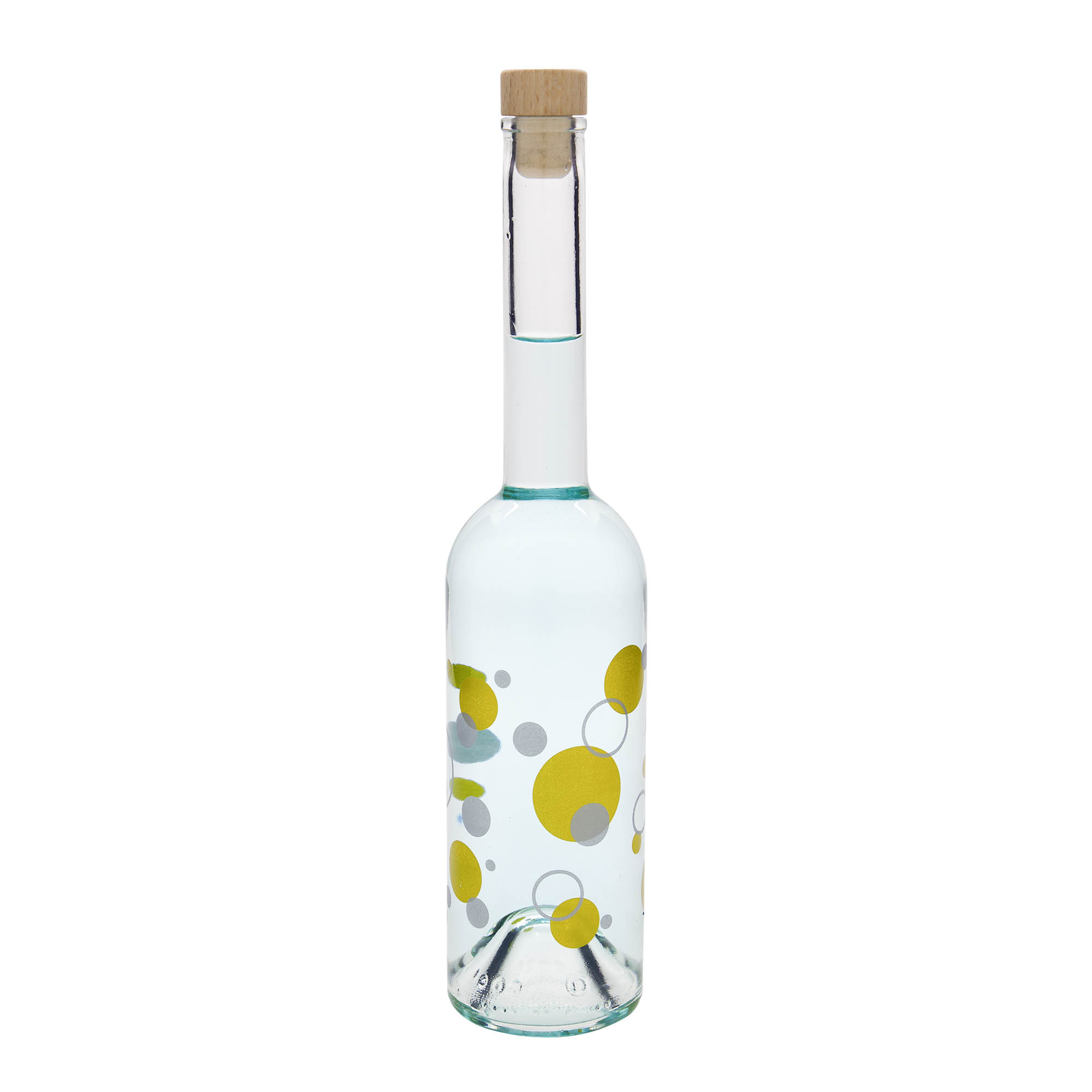 500 ml stikla pudele 'Opera', motīvs: punkti, atvere: korķis 500 ml stikla pudele 'Opera', motīvs: punkti, atvere: korķis