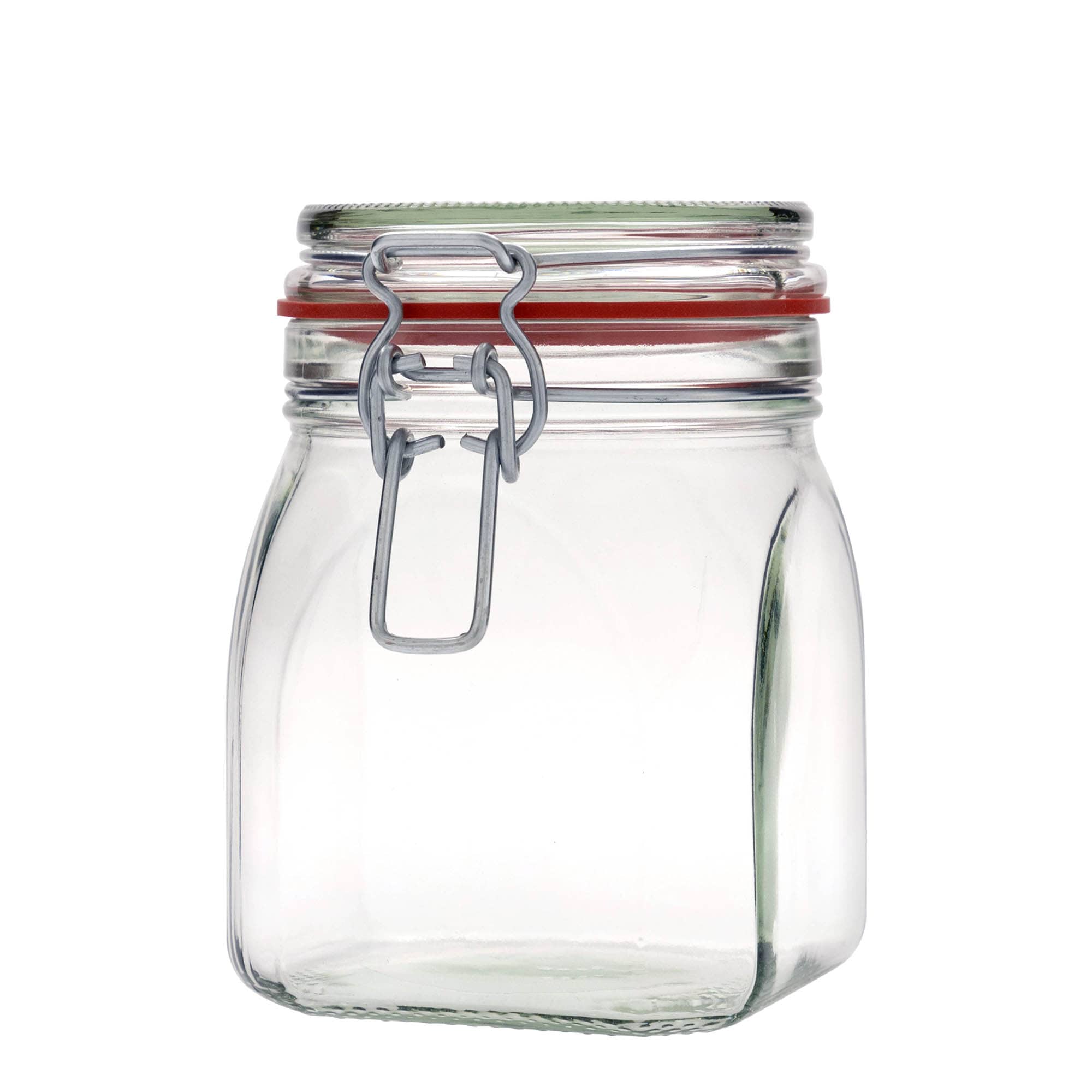 900 ml stiklaina burka ar metāla aizdari, kvadrātveida, atvere: metāla aizdares mehānisms 900 ml stiklaina burka ar metāla aizdari, kvadrātveida, atvere: metāla aizdares mehānisms