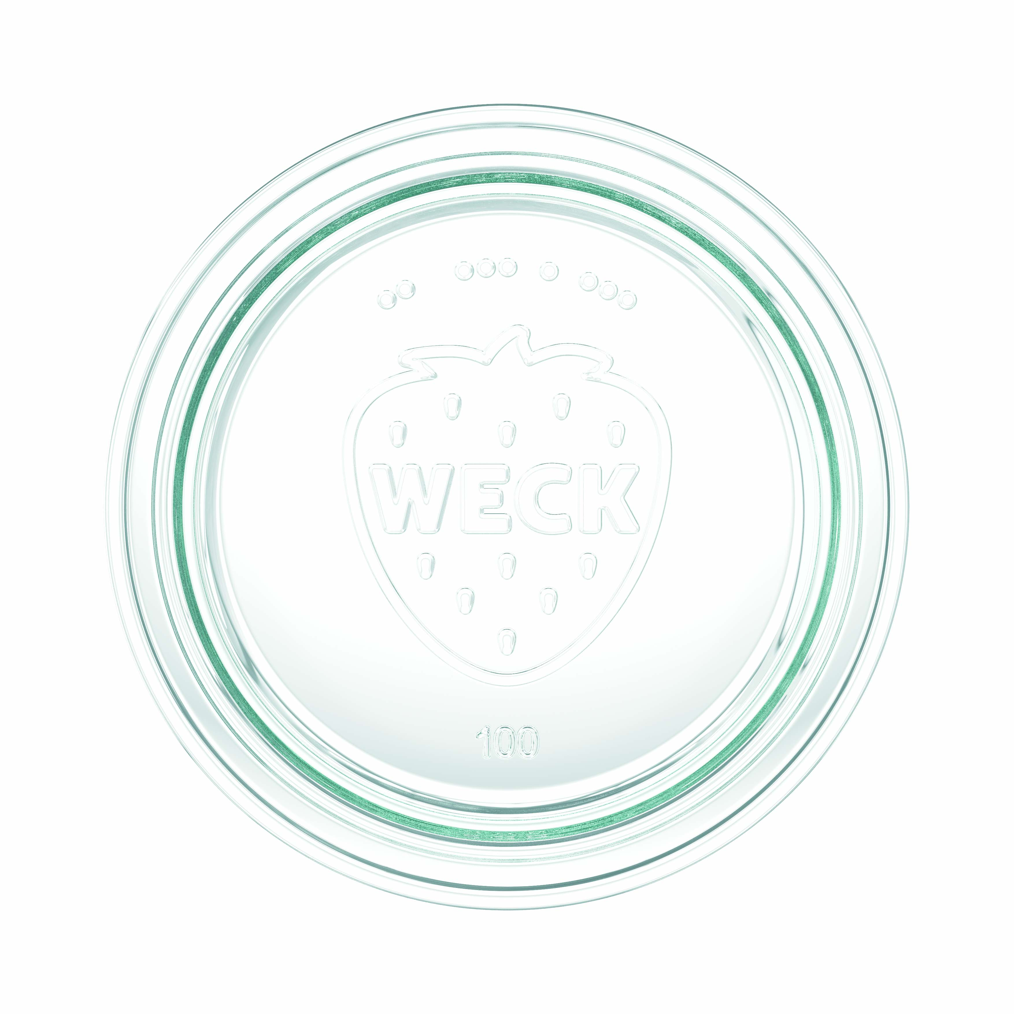 6x 290 ml plakana WECK krituma burka ar stikla vāciņu RR 100