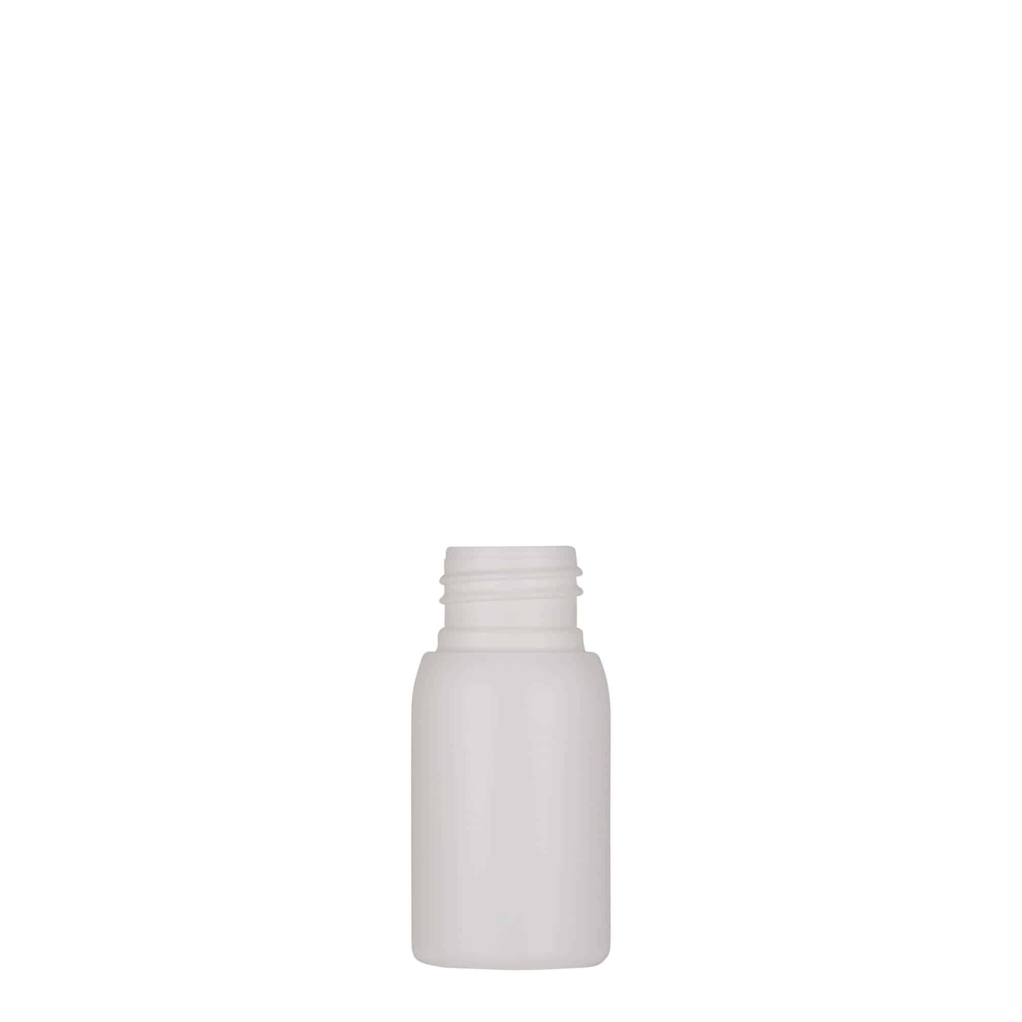 30 ml plastmasas pudele 'Tuffy', HDPE, balta, atvere: 24/410