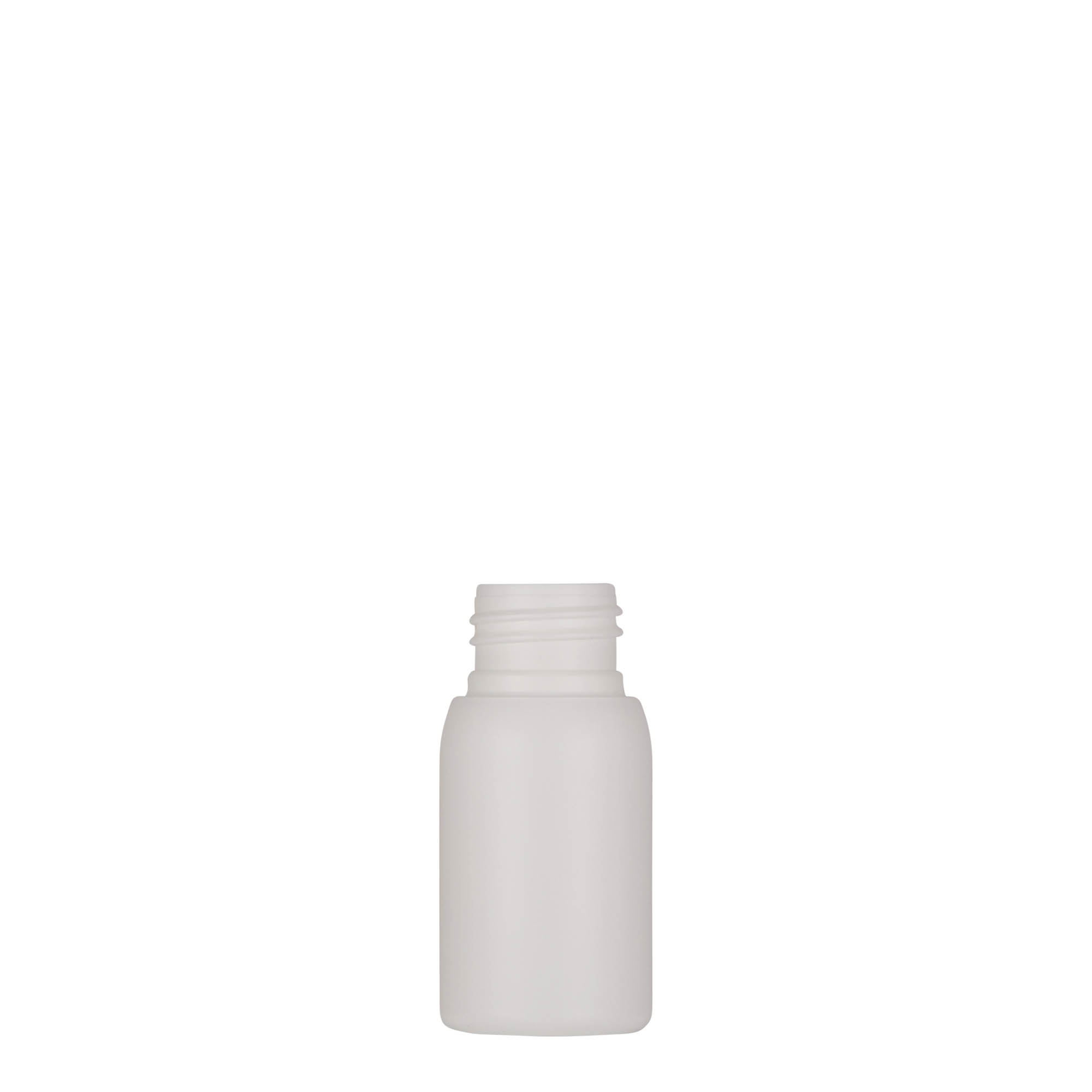 30 ml plastmasas pudele 'Tuffy', HDPE, balta, atvere: 24/410