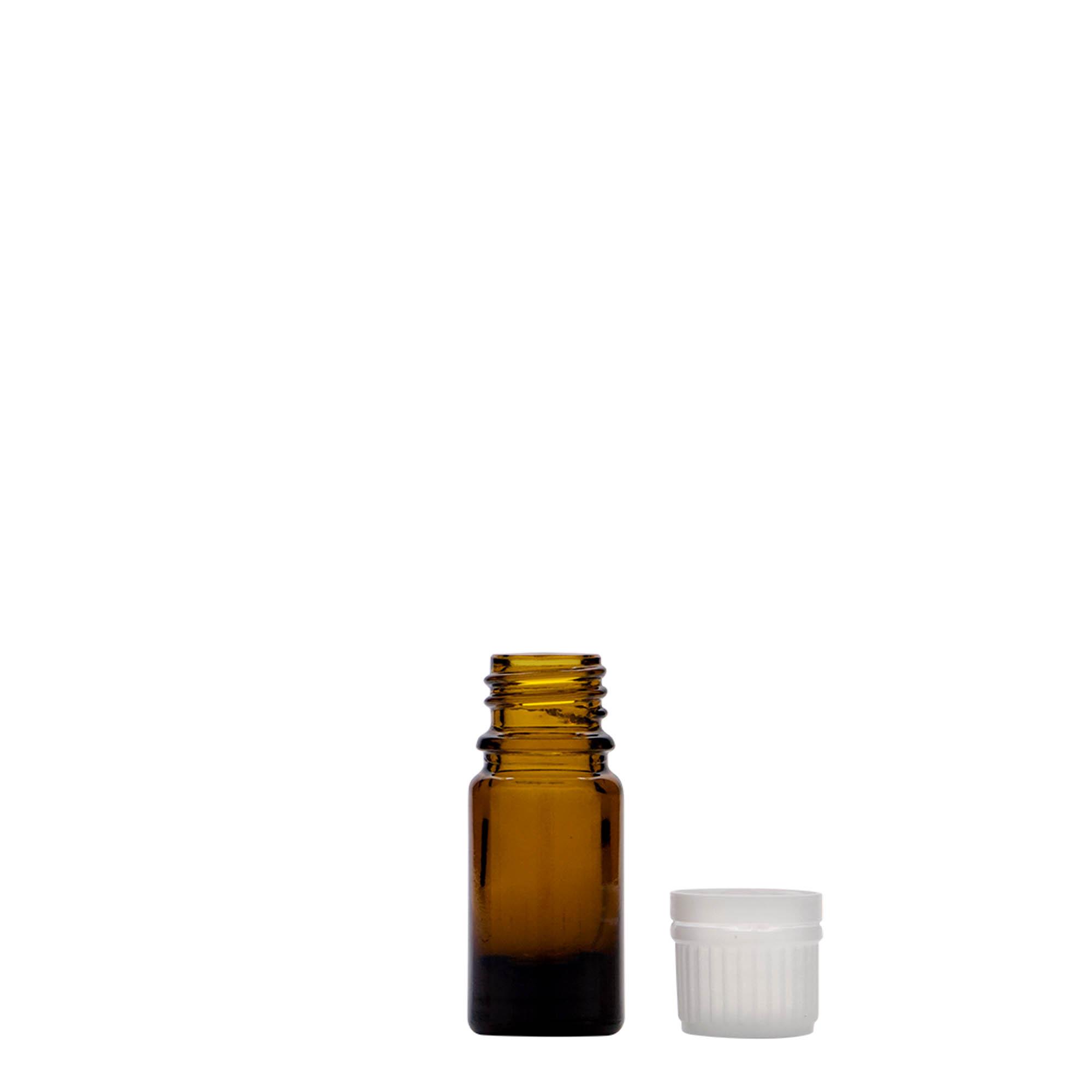 5 ml medicīnas pudele, stikls, brūna, atvere: DIN 18