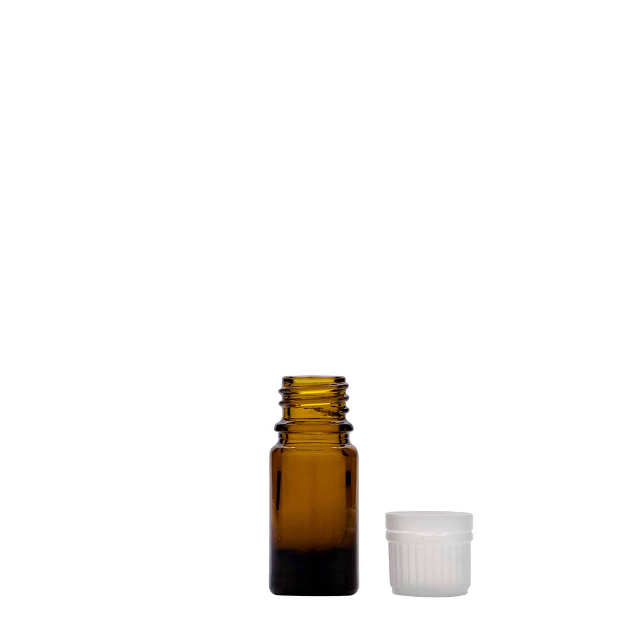 5 ml medicīnas pudele, stikls, brūna, atvere: DIN 18