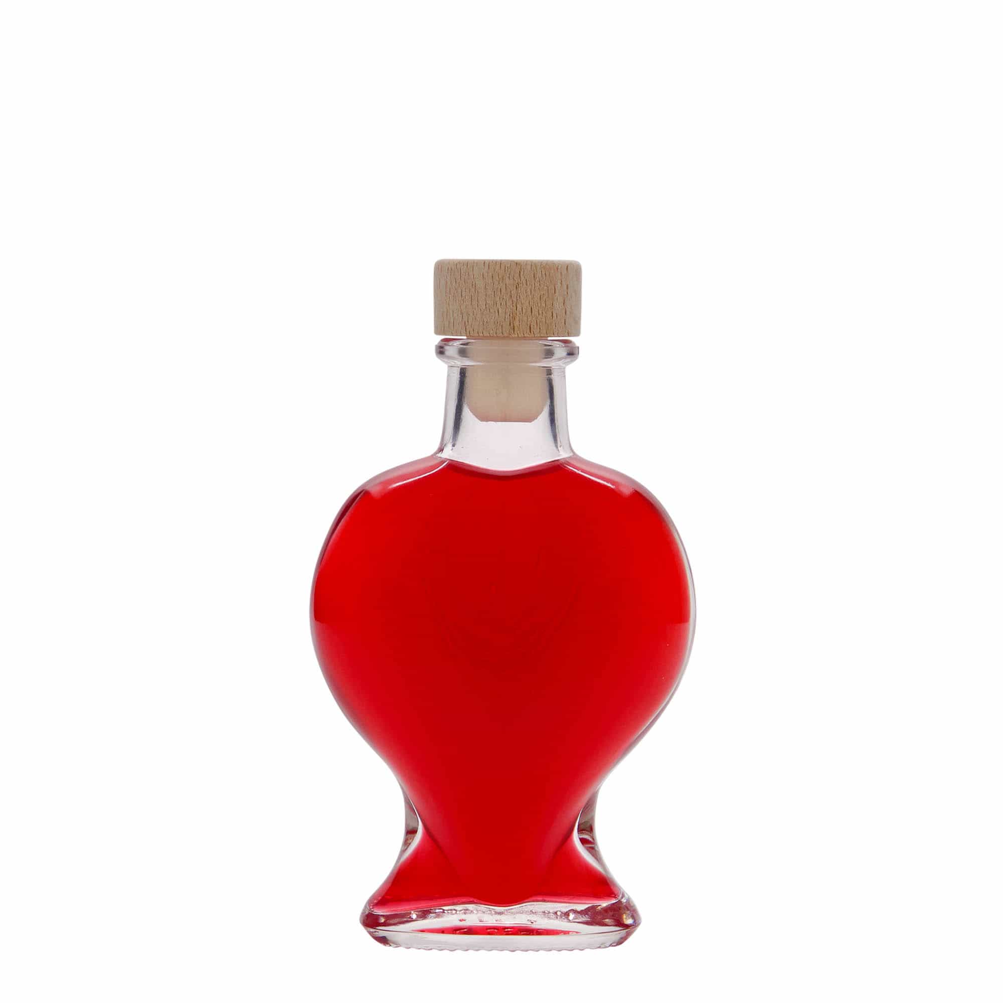 100 ml stikla pudele 'Sirds', aizdare: korķis