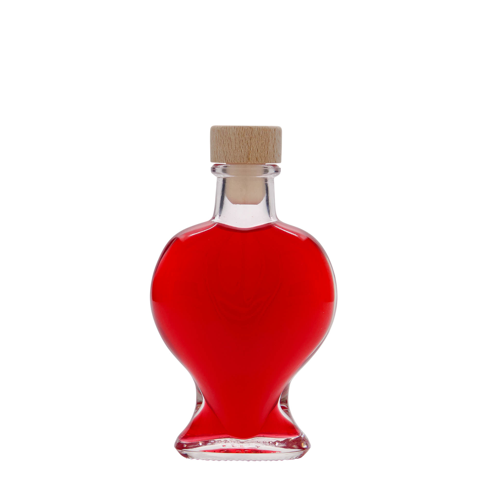 100 ml stikla pudele 'Sirds', atvere: korķis 100 ml stikla pudele 'Sirds', atvere: korķis