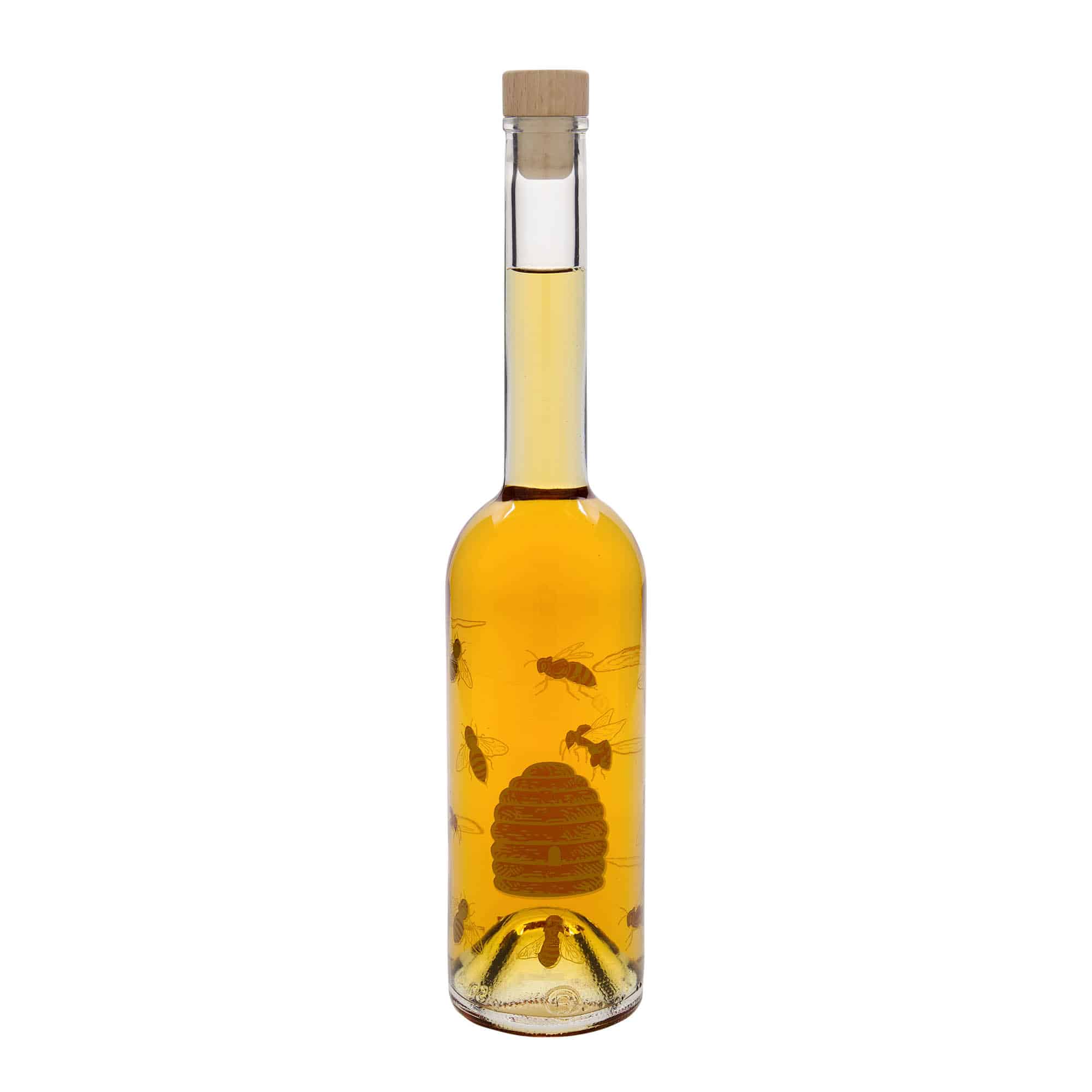 500 ml stikla pudele 'Opera', motīvs: bites, aizdare: korķis