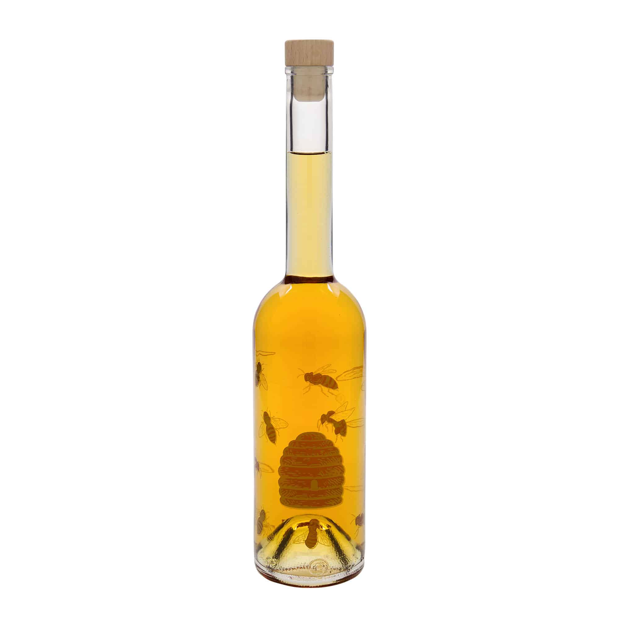 500 ml stikla pudele 'Opera', motīvs: bites, atvere: korķis