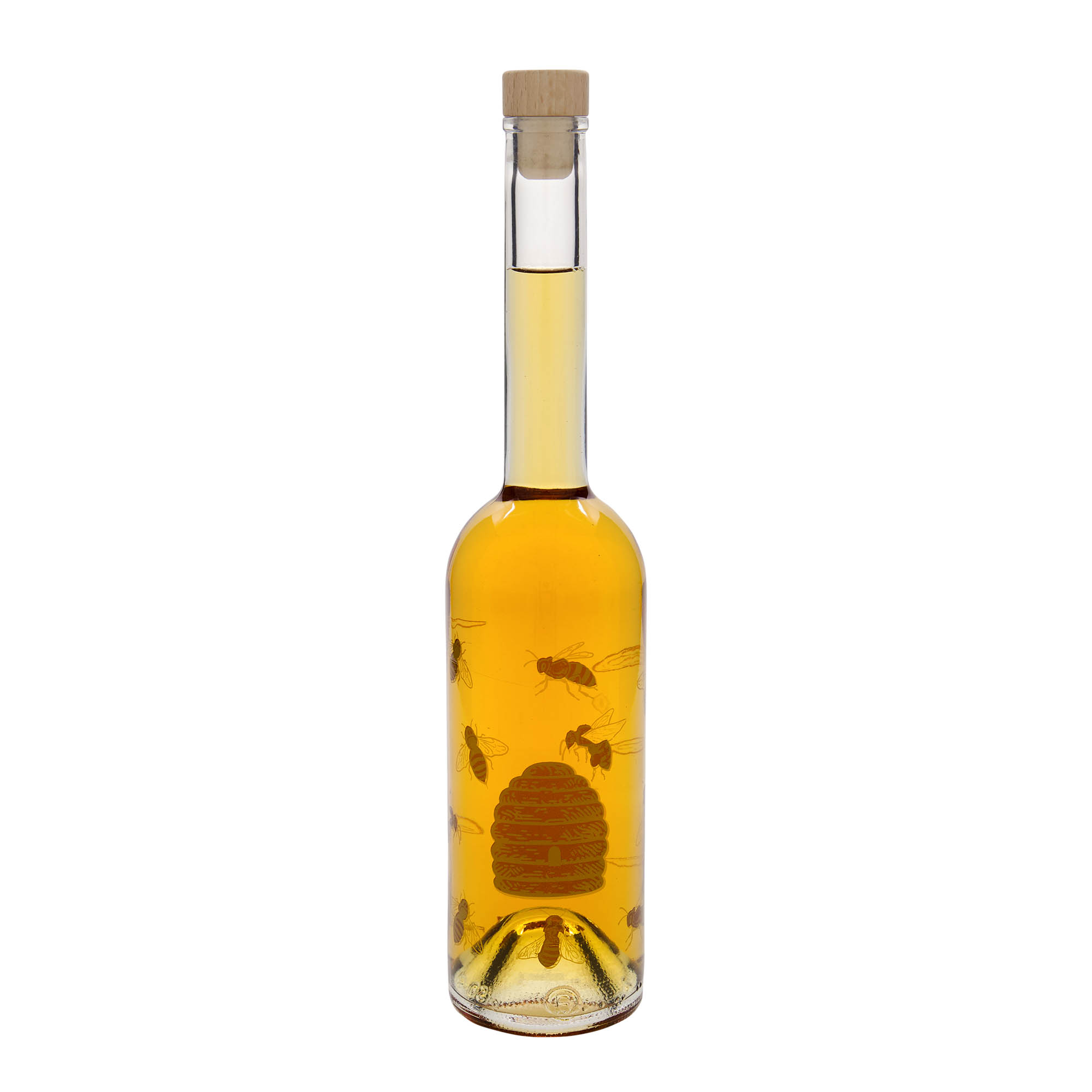 500 ml stikla pudele 'Opera', motīvs: bites, atvere: korķis