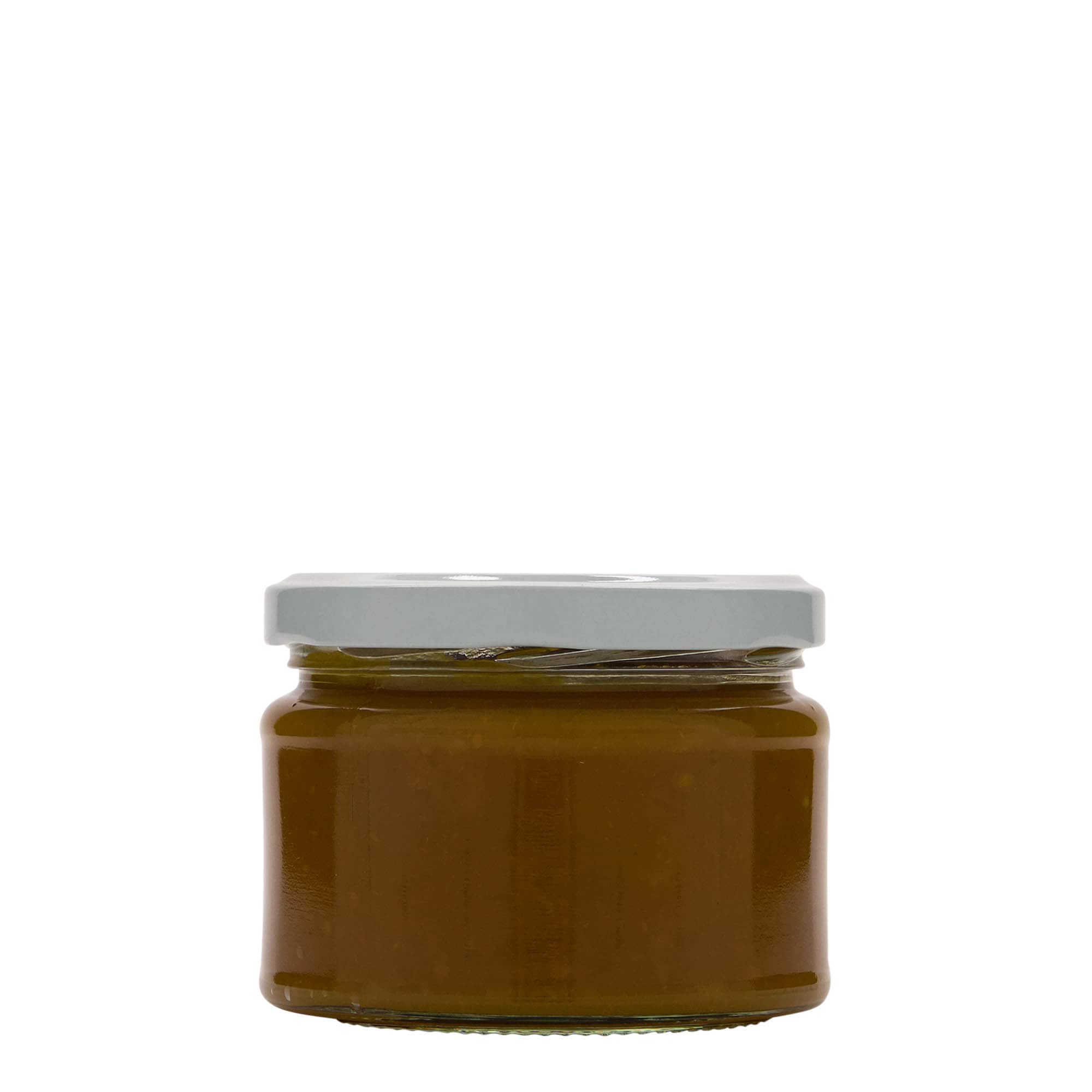 280 ml plakans apaļš stikls, atvere: Twist-Off (TO 82)