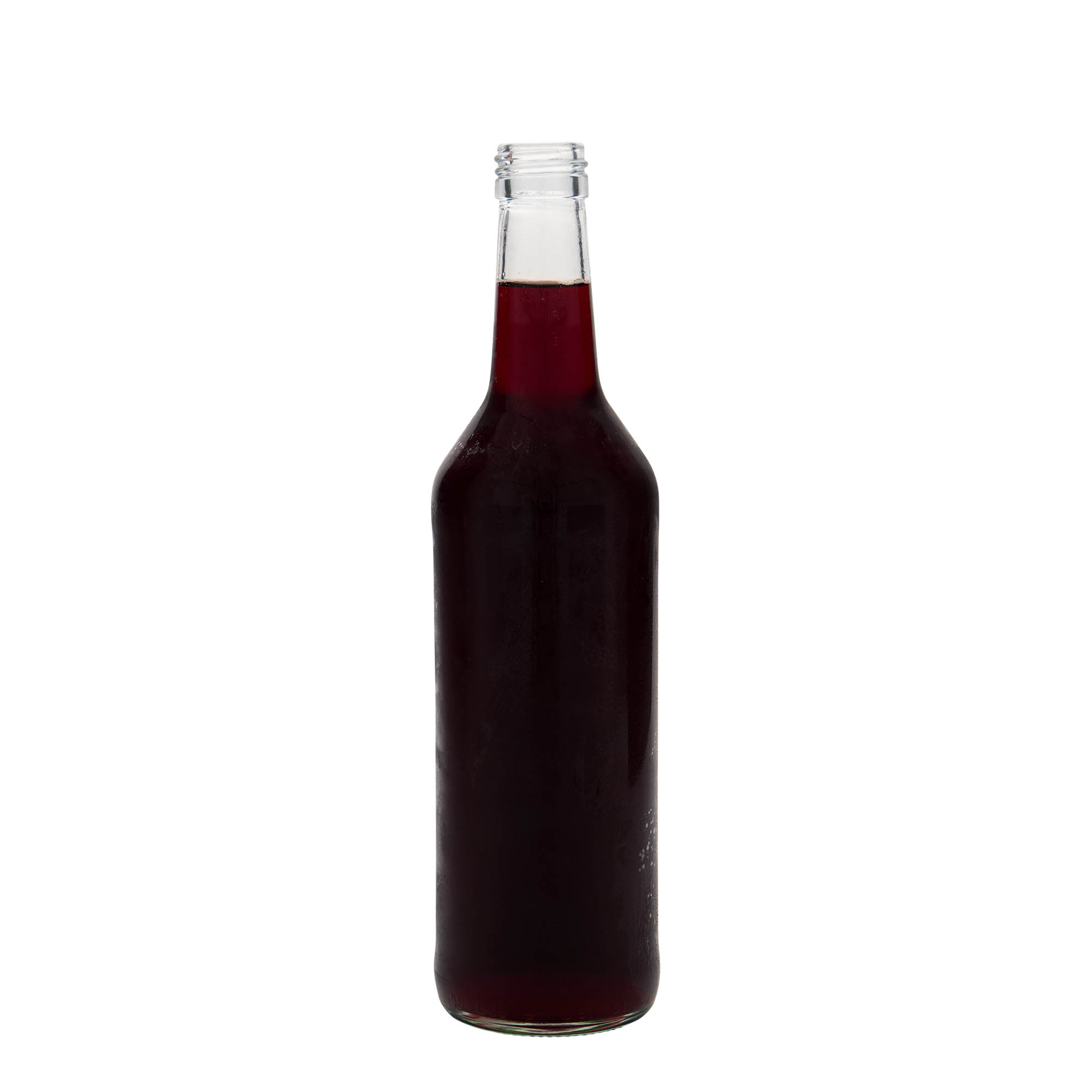 500 ml stikla pudele ar taisnu kaklu, atvere: PP 28