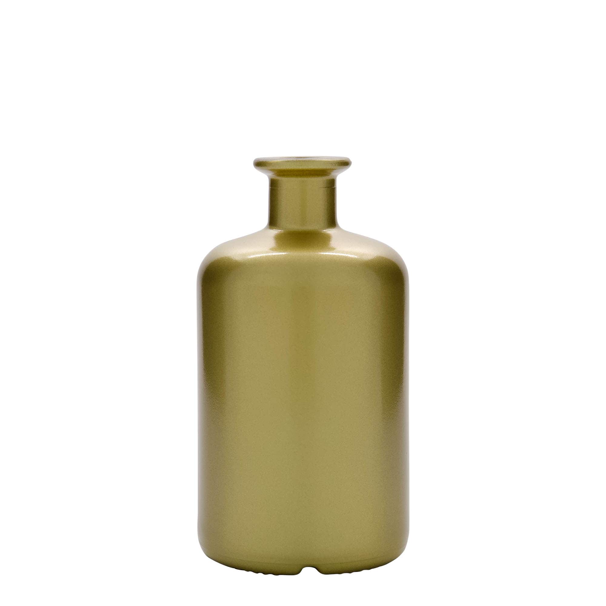 500 ml stikla pudele aptiekāram, zelta, atvere: korķis 500 ml stikla pudele aptiekāram, zelta, atvere: korķis