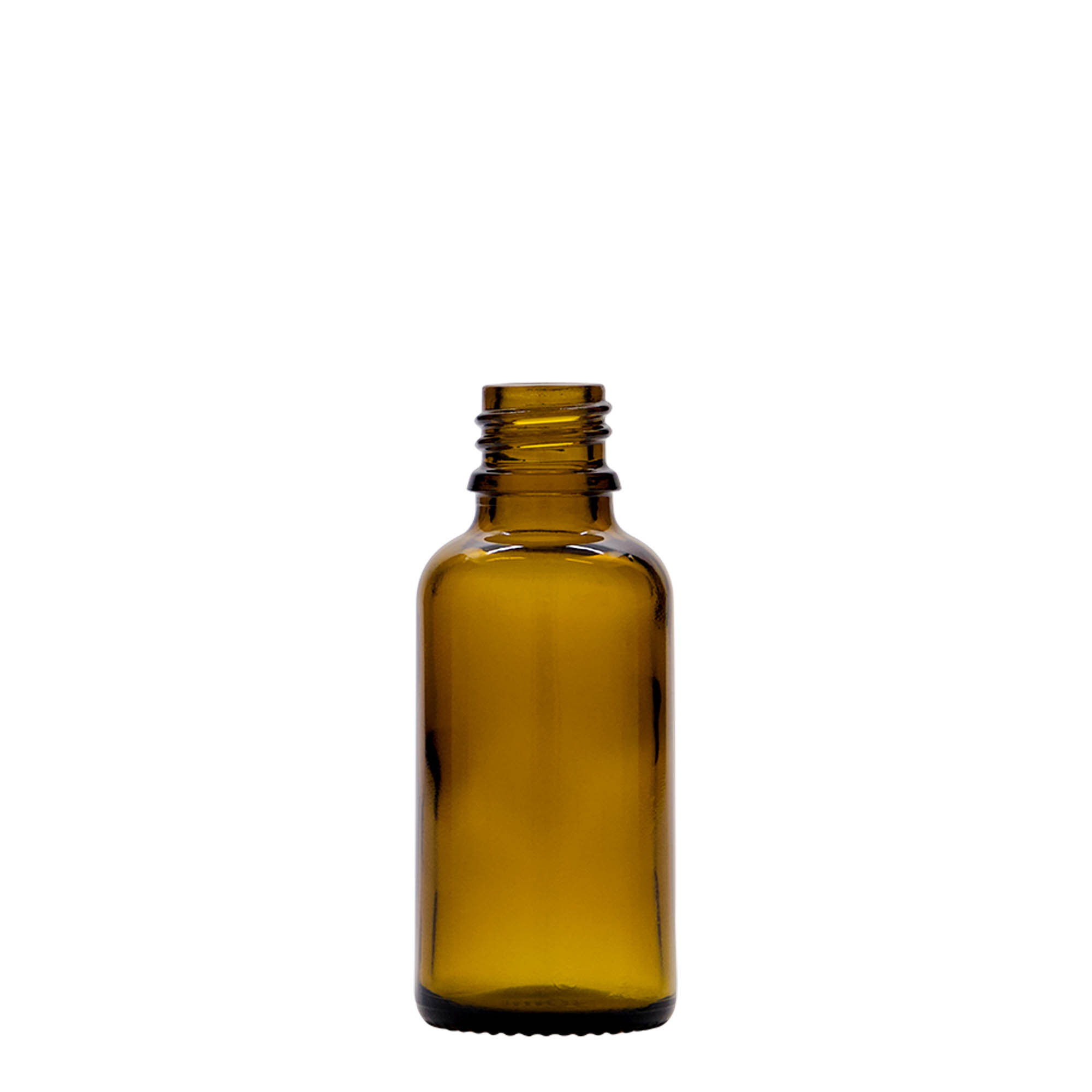 30 ml pilināmā pudele medicīniska, stikls, brūna, atvere: DIN 18
