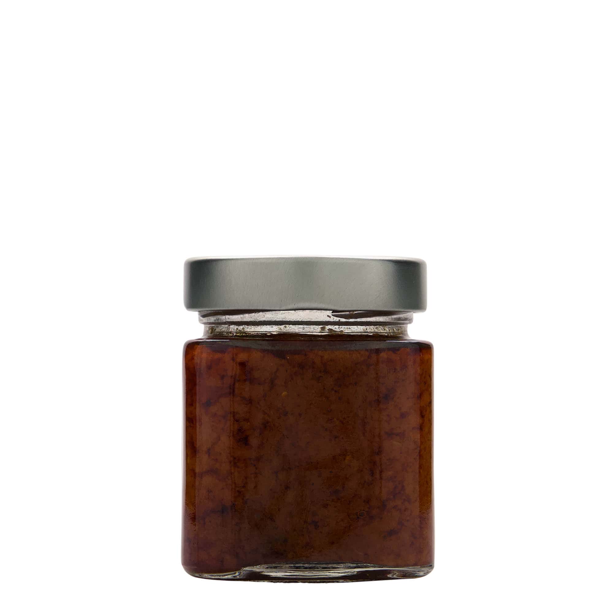 212 ml kvadrātveida stikla burka 'Ikarus', atvere: Deep-Twist-Off (DTO 63)