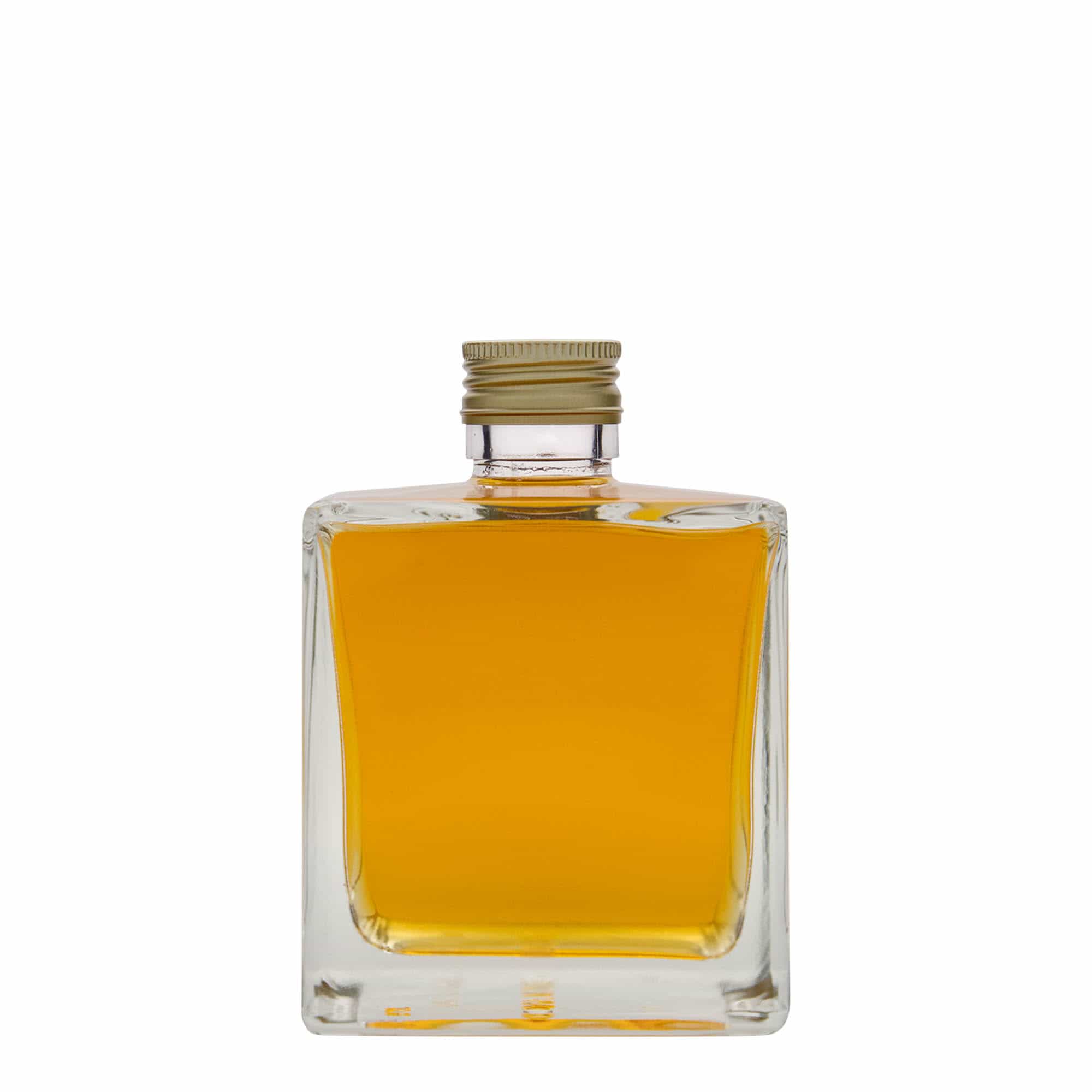 500 ml stikla pudele 'Cube', kvadrātiska, aizdare: PP 28