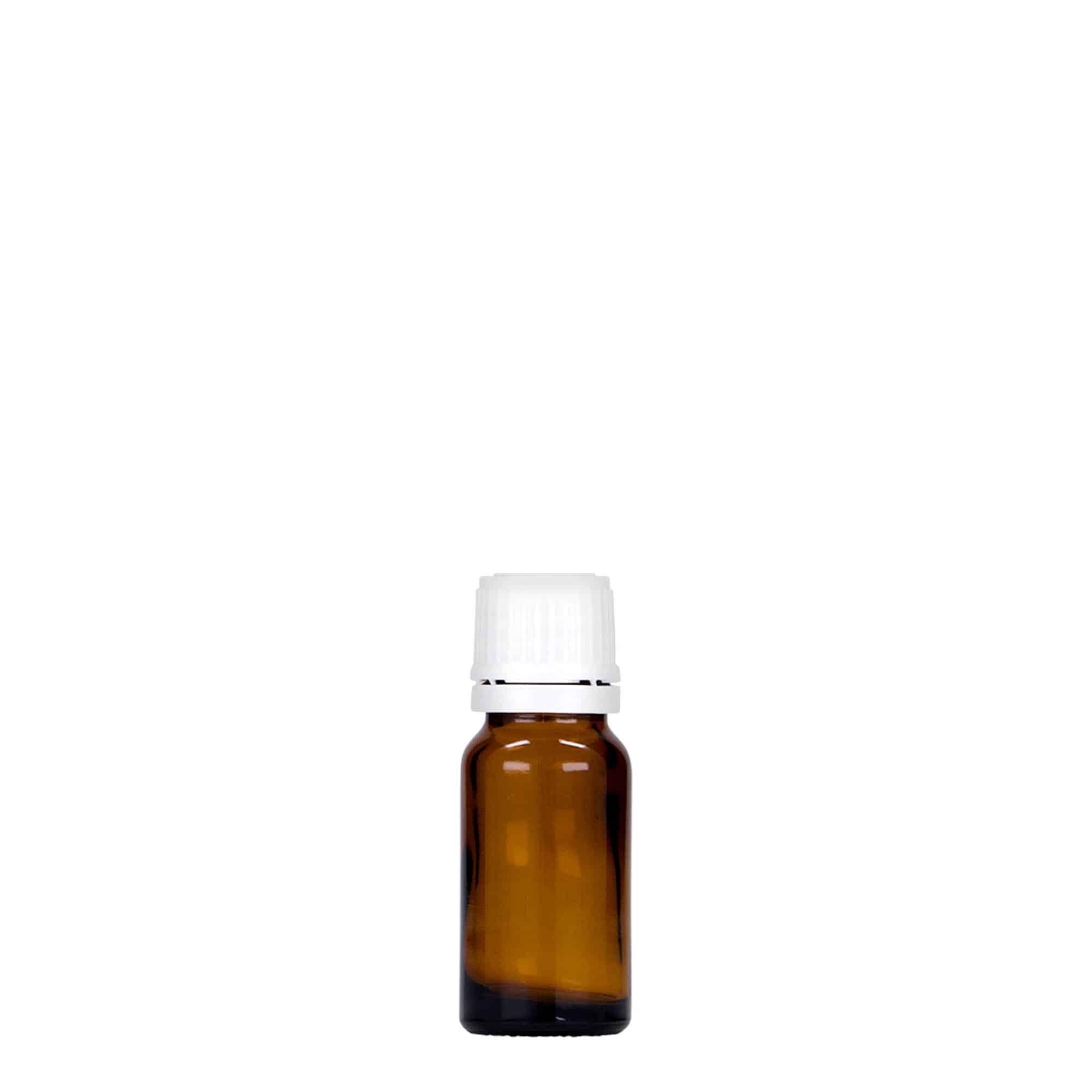 10 ml medicīnas pudele, stikls, brūna, atvere: DIN 18