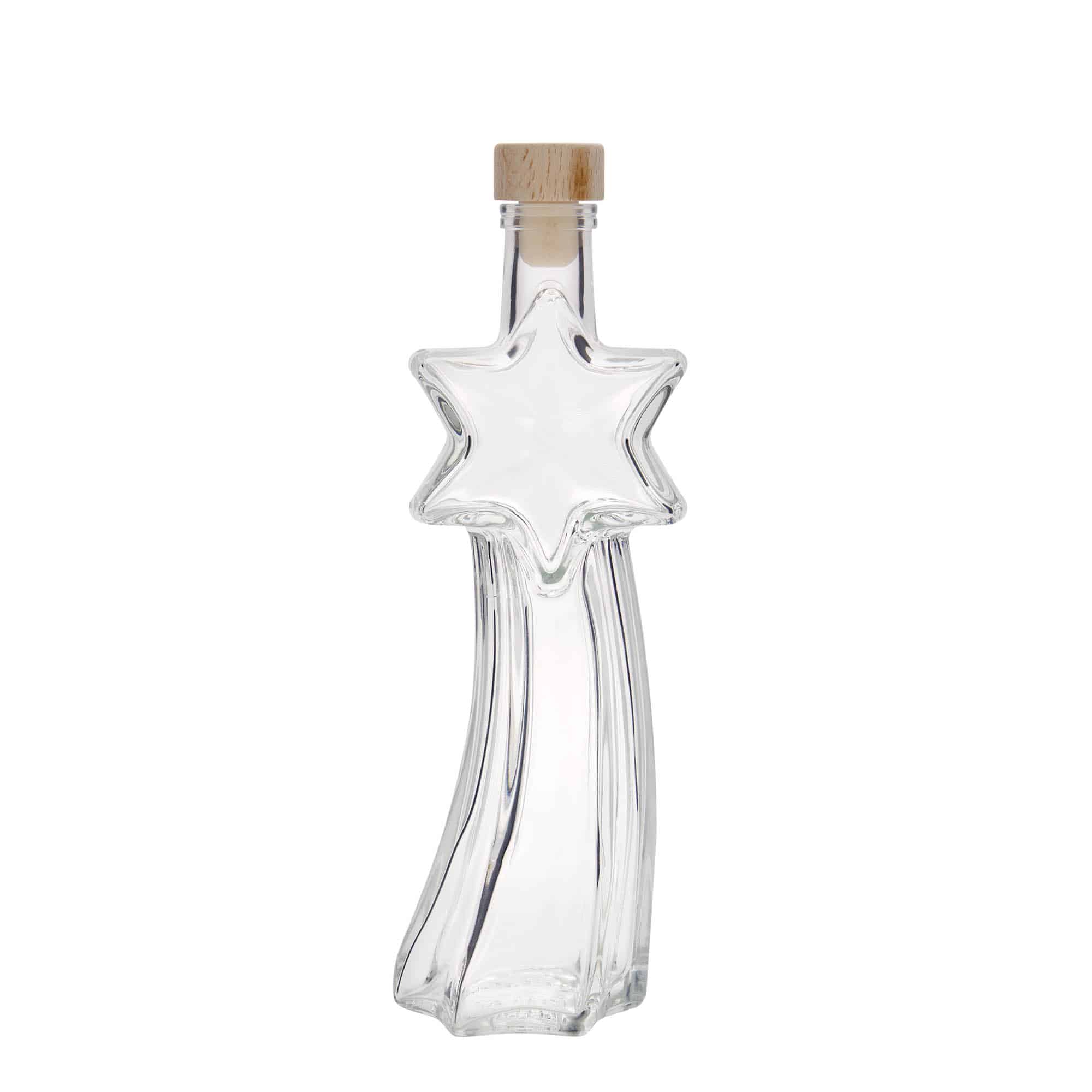 200 ml stikla pudele 'Krītoša zvaigzne', aizdare: korķis
