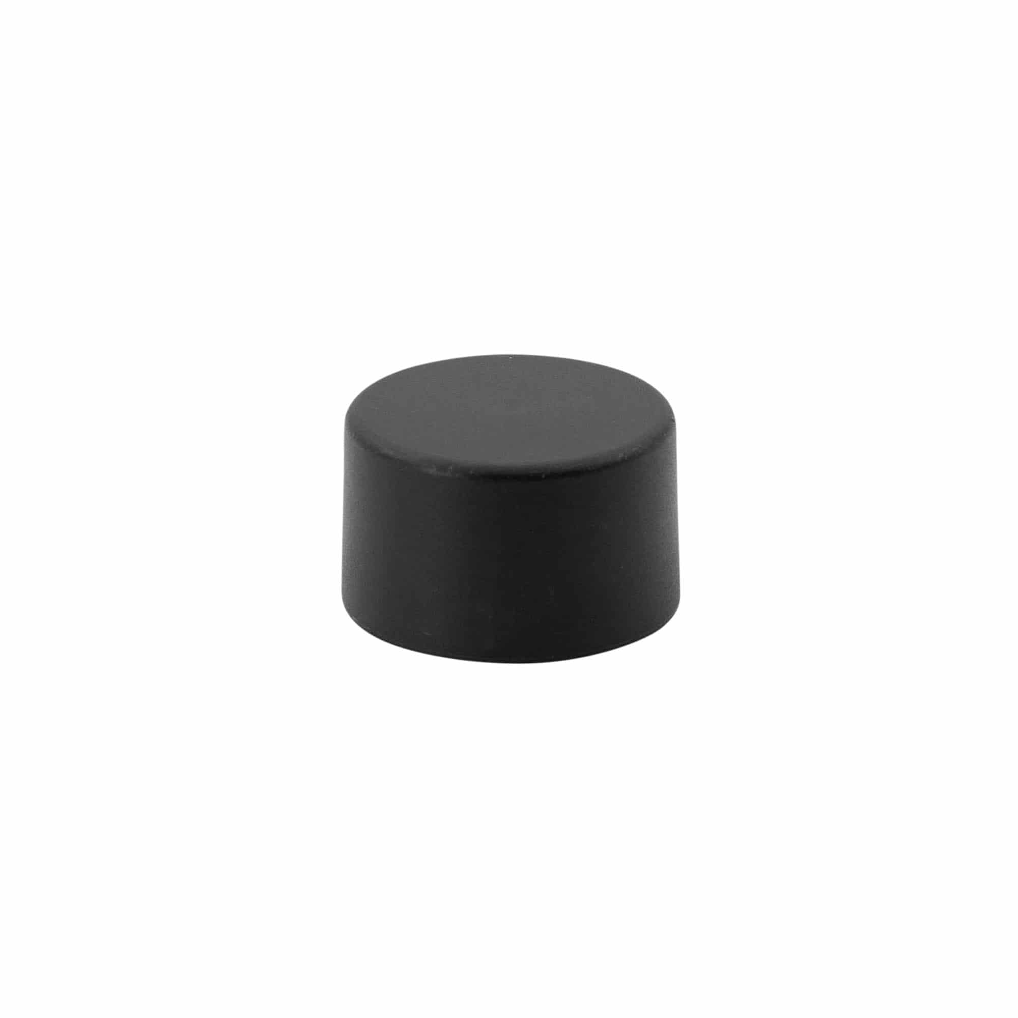 Skrūvējams vāciņš, metāls-plastmasa, melns, priekš atveres: PP 28 Skrūvējams vāciņš, metāls-plastmasa, melns, priekš atveres: PP 28