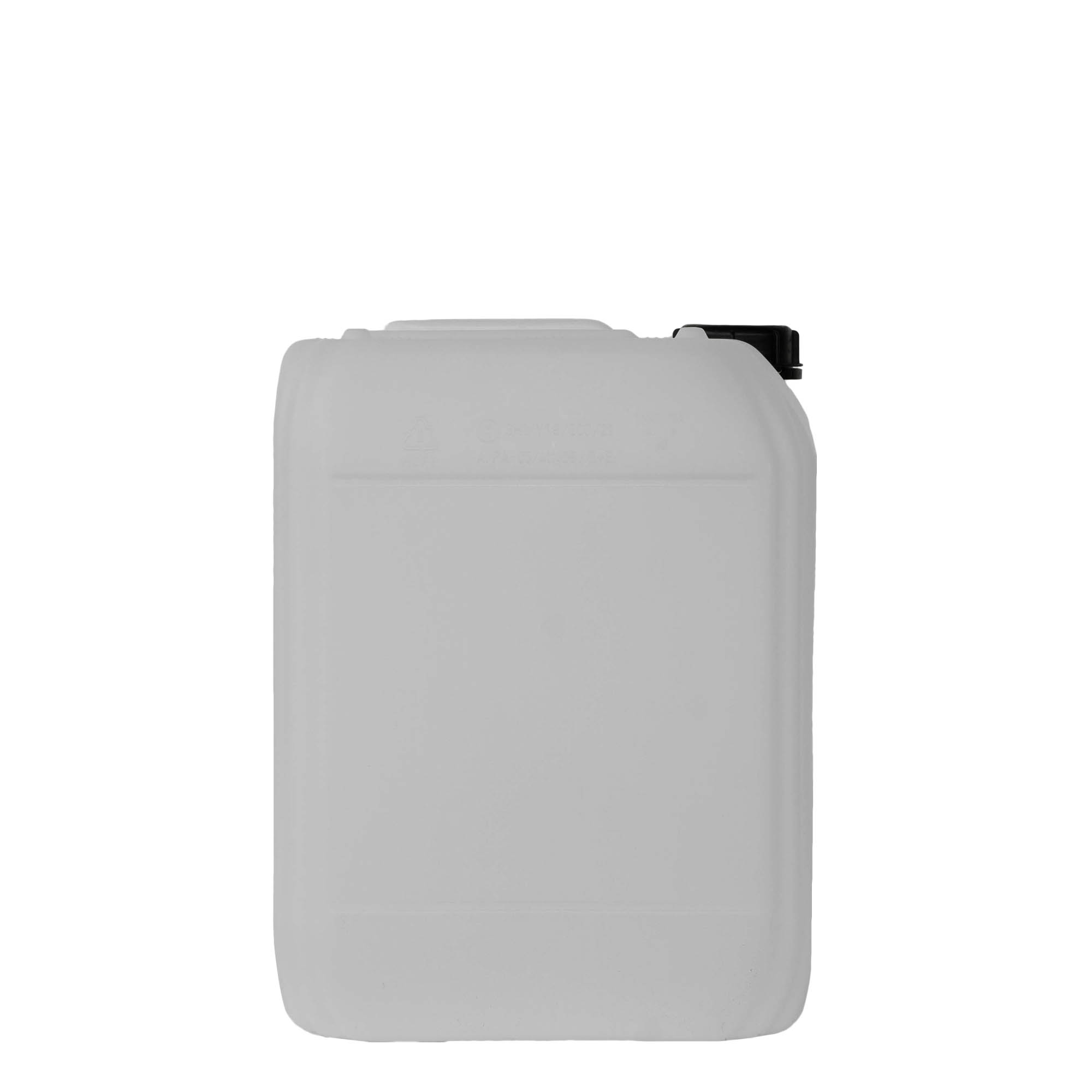 20 l kanniņa, taisnstūrveida, HDPE plastmasa, dabīga, atvere: ND 60