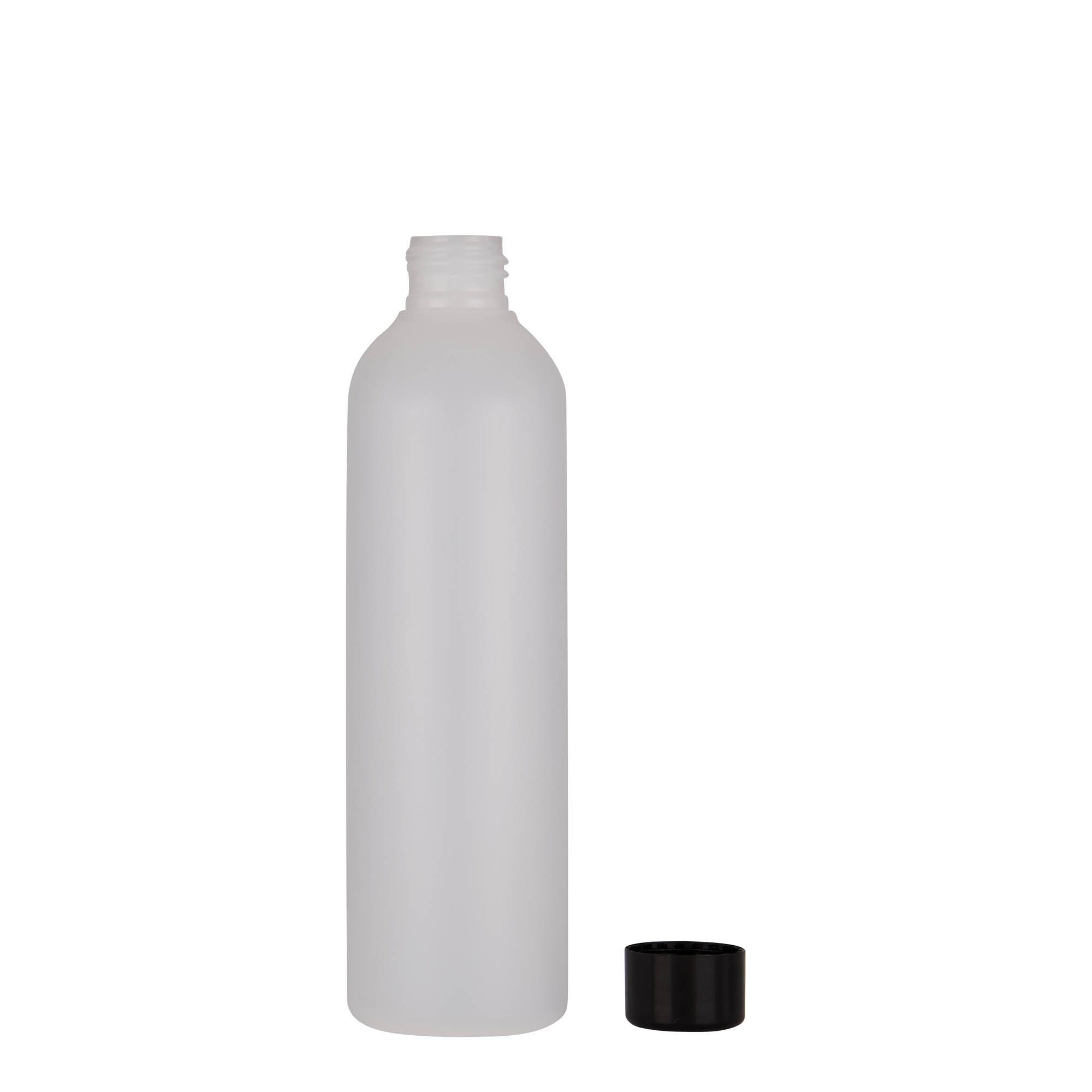 250 ml plastmasas pudele 'Tuffy', HDPE, dabīga, atvere: 24/410